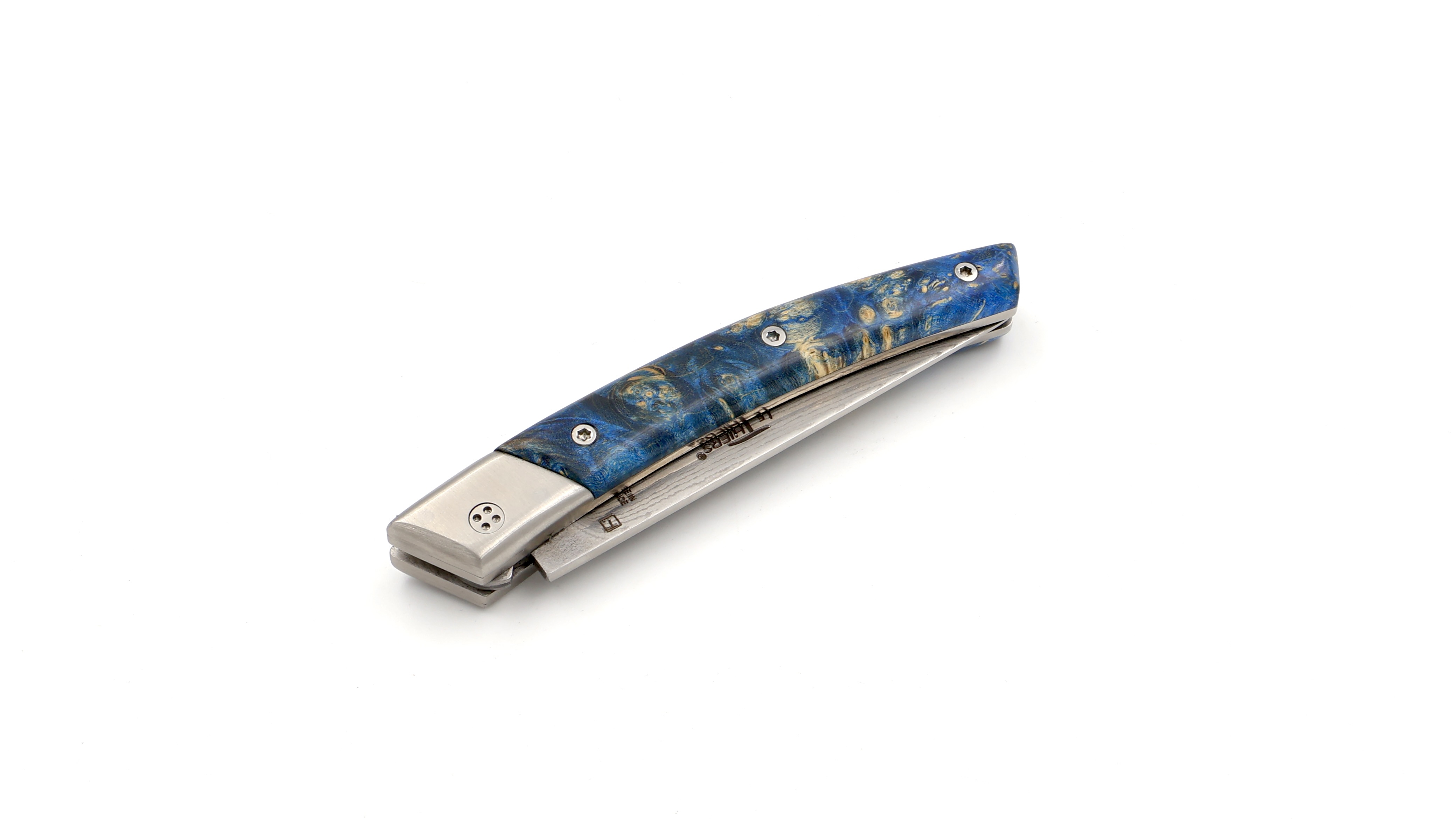 Claude DOZORME Thiers RLT maple burl VG10 damascus blade Claude DOZORME Thiers RLT maple burl VG10 damascus blade