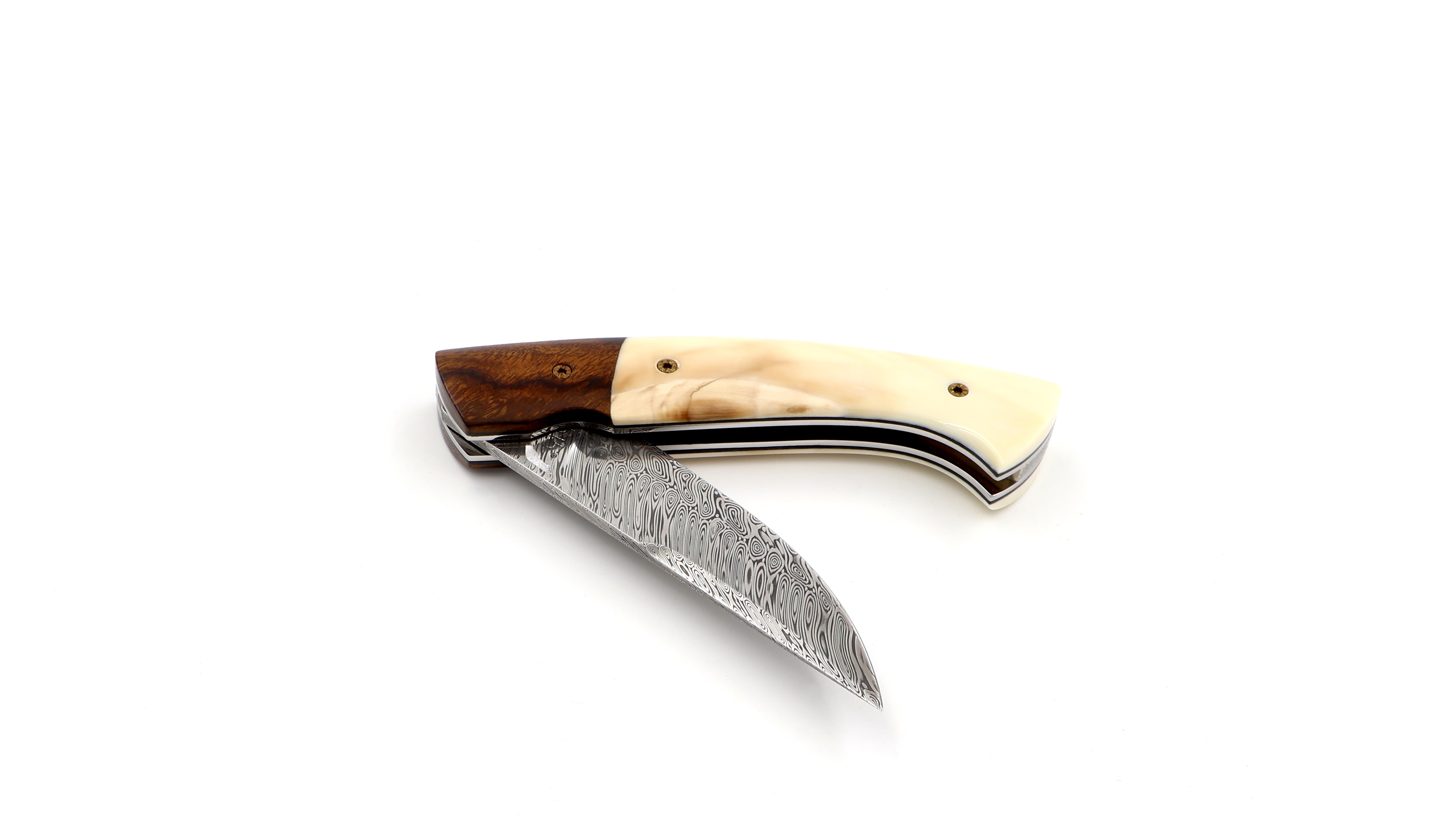 MANU LAPLACE 1515 ironwood/warthog ivory damascus blade