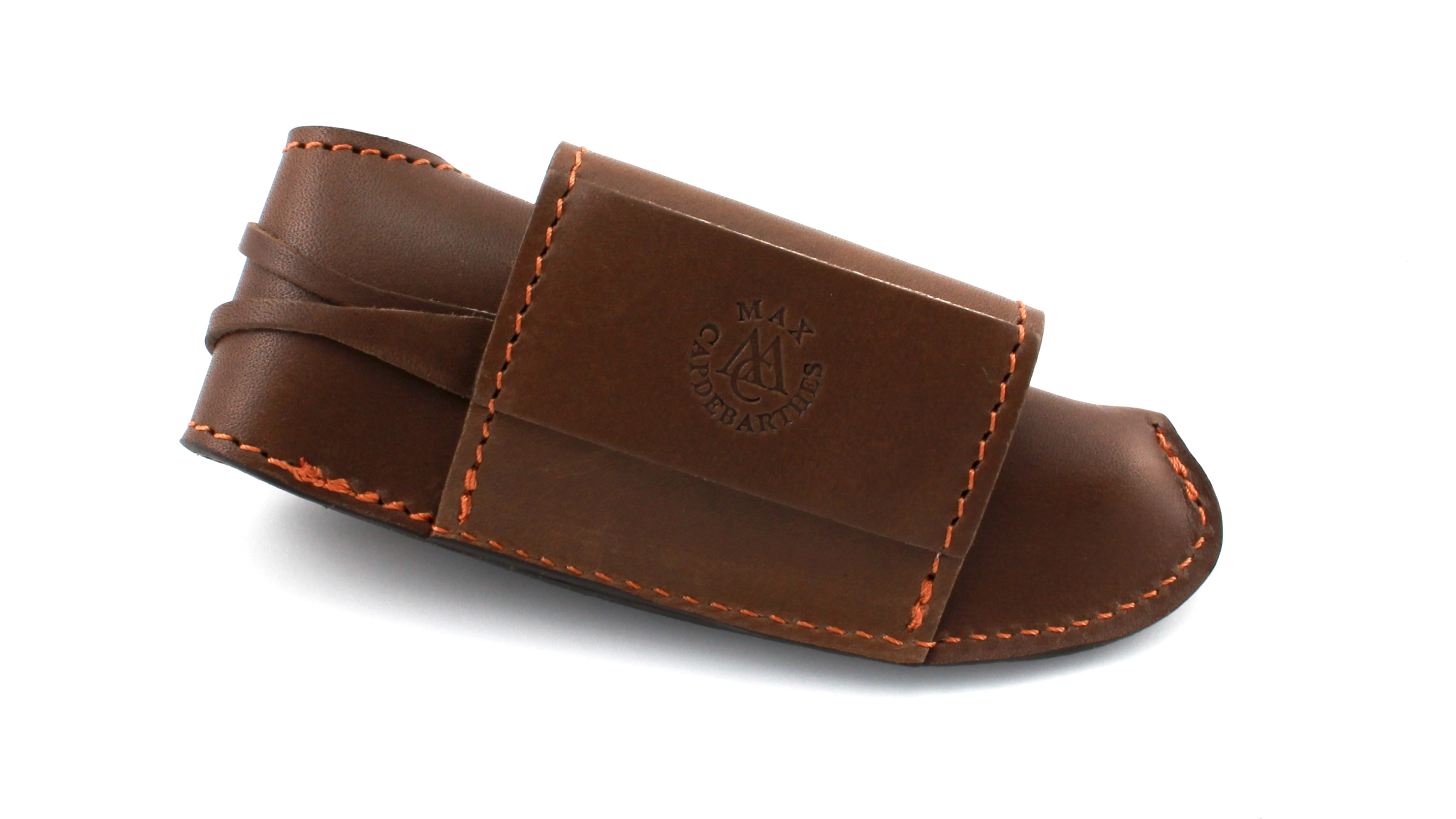 Laguiole-Trappeur-11cm-choco-hinten Gürteletui Laguiole TRAPPEUR von Max Capdebarthes