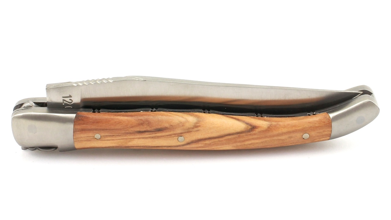 Laguiole en Aubrac Olivenholz Doppelplatine 12 cm