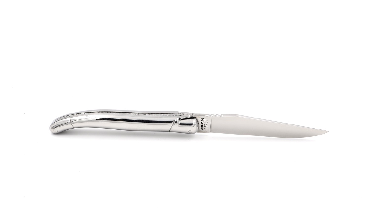 ARBALETE G. David  Laguiole knife stainless steel shiny 12 cm