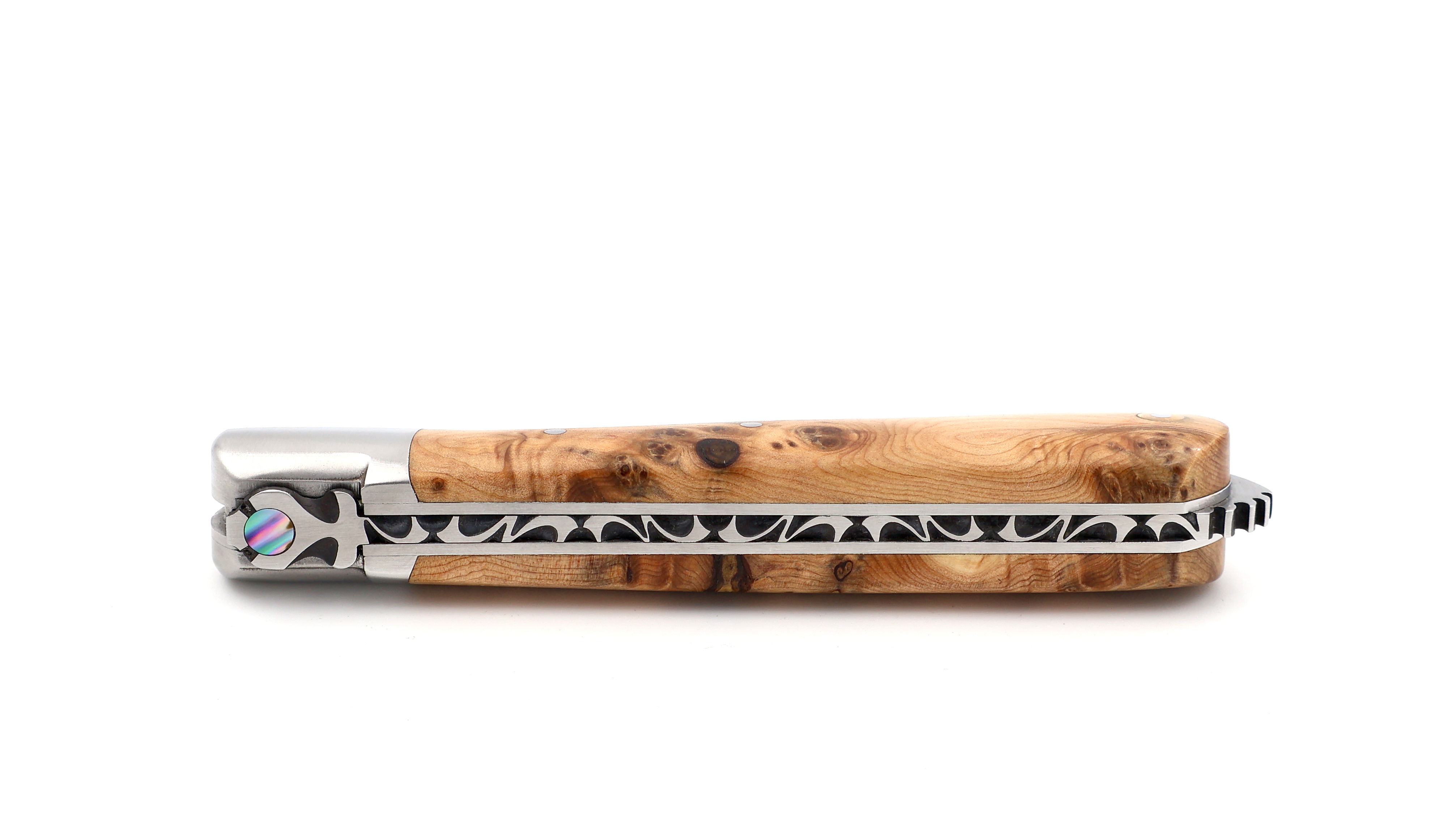 Fontenille Pataud 5 Coqs knife juniper rose damascus