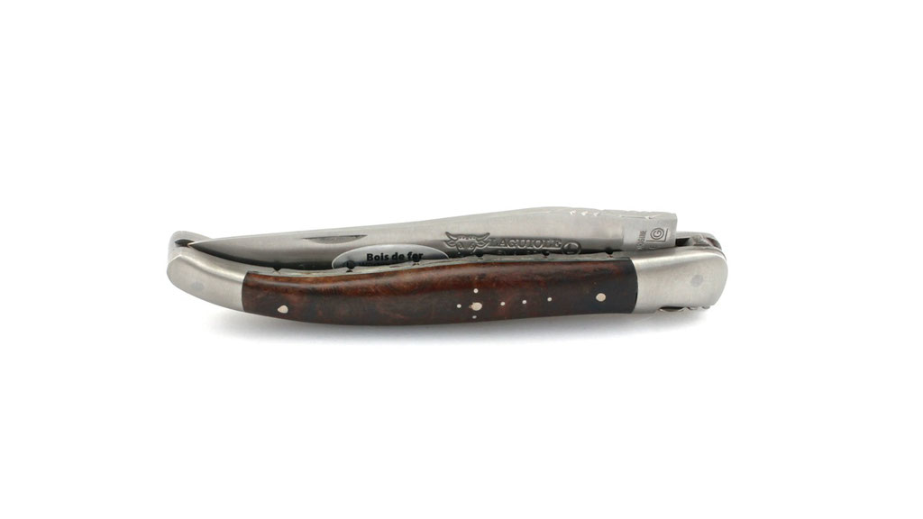 Laguiole en Aubrac Wüsteneisenholz Wurzel Doppelplatine 12 cm