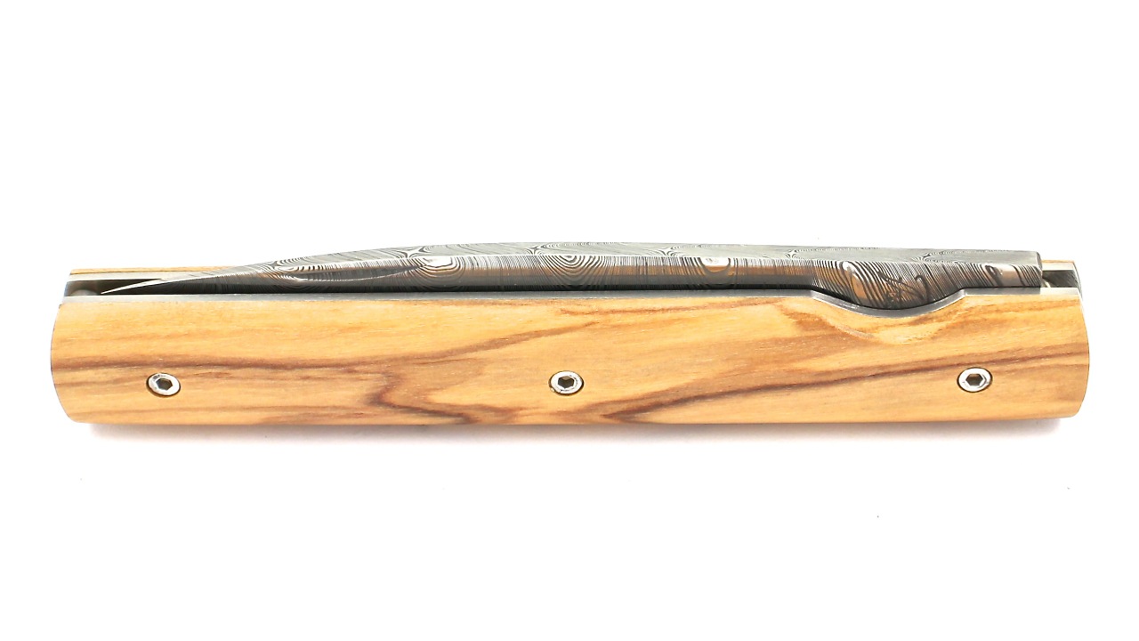 Le-Francais-Olive-Damast PERCEVAL Le Francais damascus Olive wood