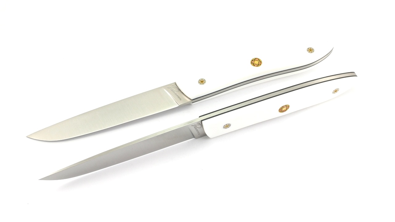 PERCEVAL Adret Steak knives Set of 2 corian white