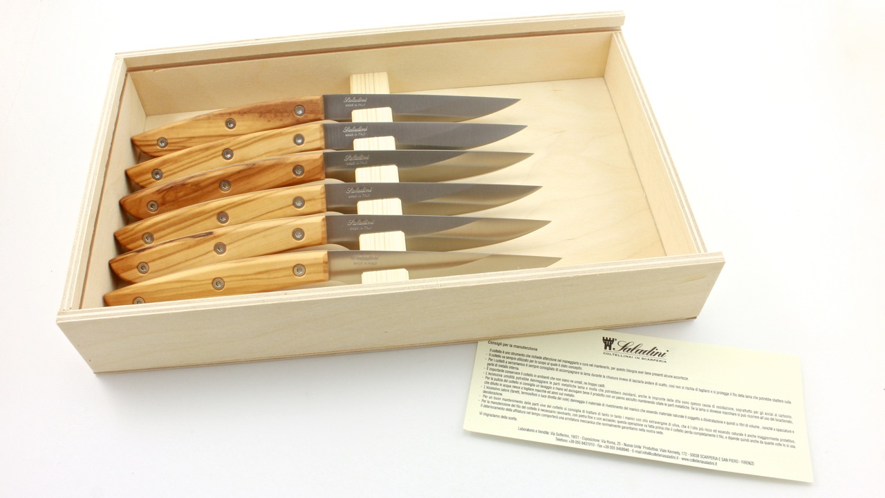 Saladini Steakmesser-Set 6-tlg. Sliced Olive