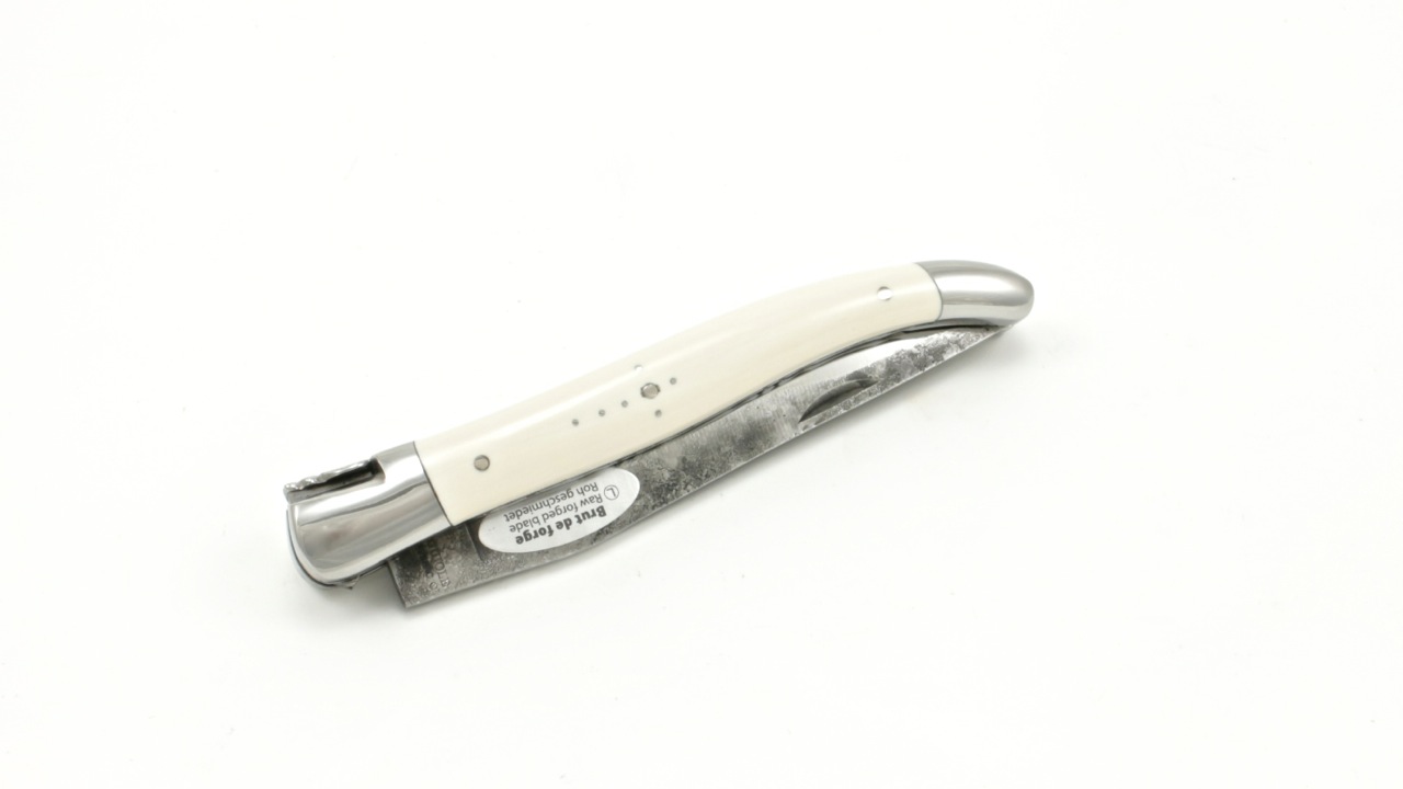 Laguiole en Aubrac Brut de Forge Mammutelfenbein Doppelplatine 12 cm