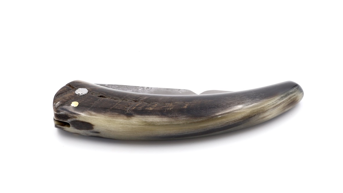 Coutellerie du Lotus Cornicciolu ram horn corsican shepherd's knife 12 cm