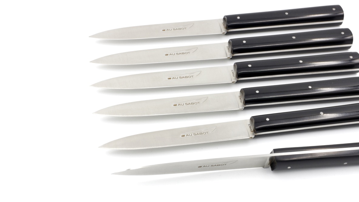 AU SABOT Richelieu Tafelmesser Set 6-teilig POM schwarz