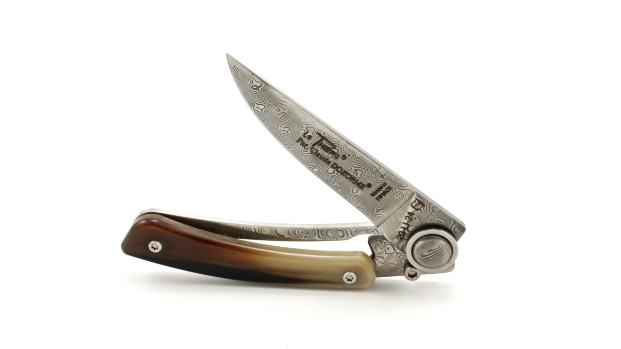 Claude DOZORME Thiers Liner Lock Hornspitze Damast