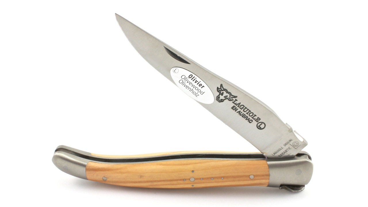 12-Olive-matt-4 Laguiole en Aubrac Jakobsmuschel Olive 12 cm