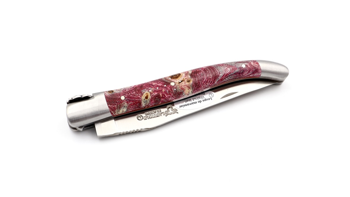 Laguiole en Aubrac Laguiole chesnut burl with butterfly bee
