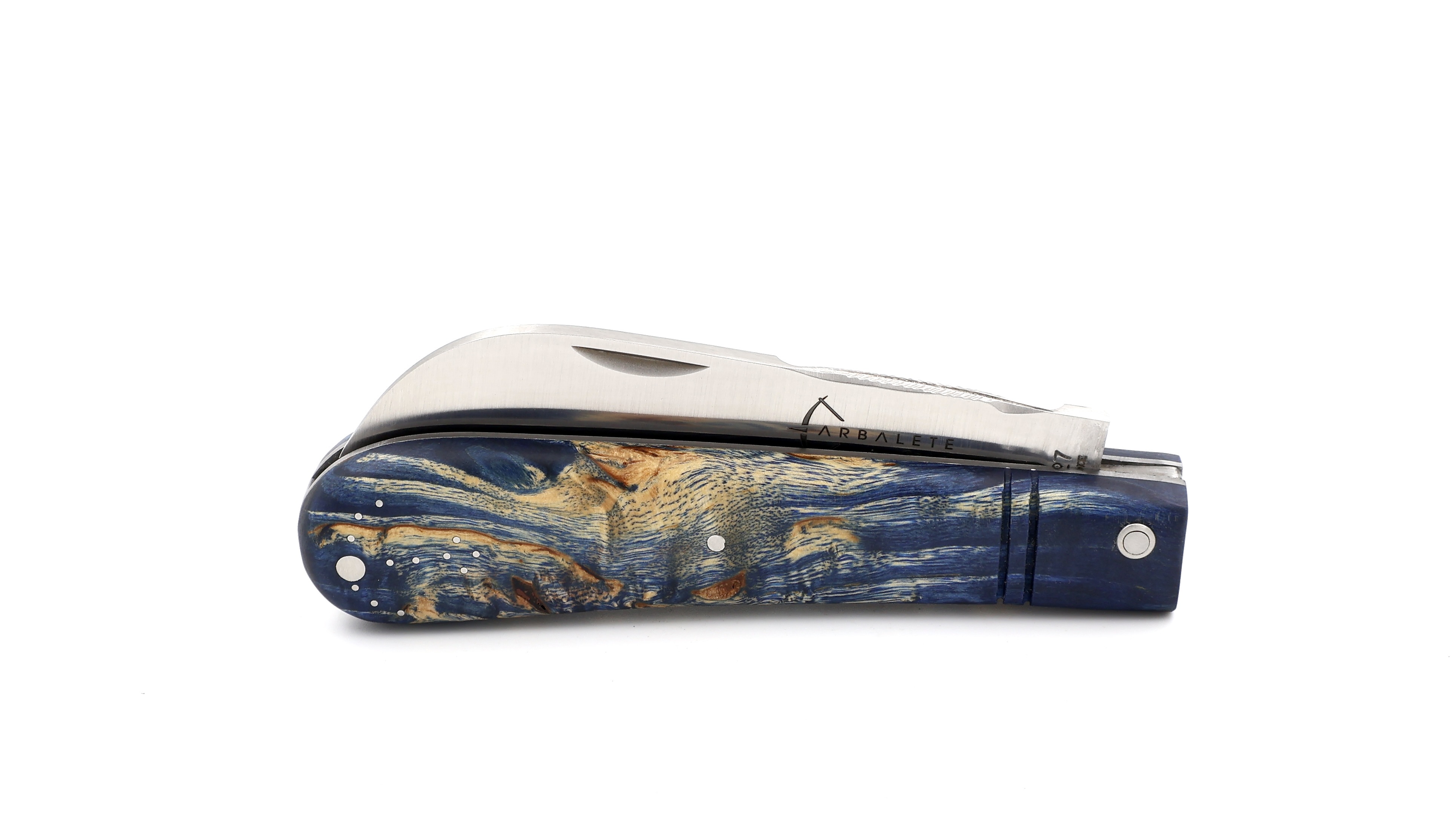 ARBALETE G. David London stabilisierte Birke blau 10,5 cm