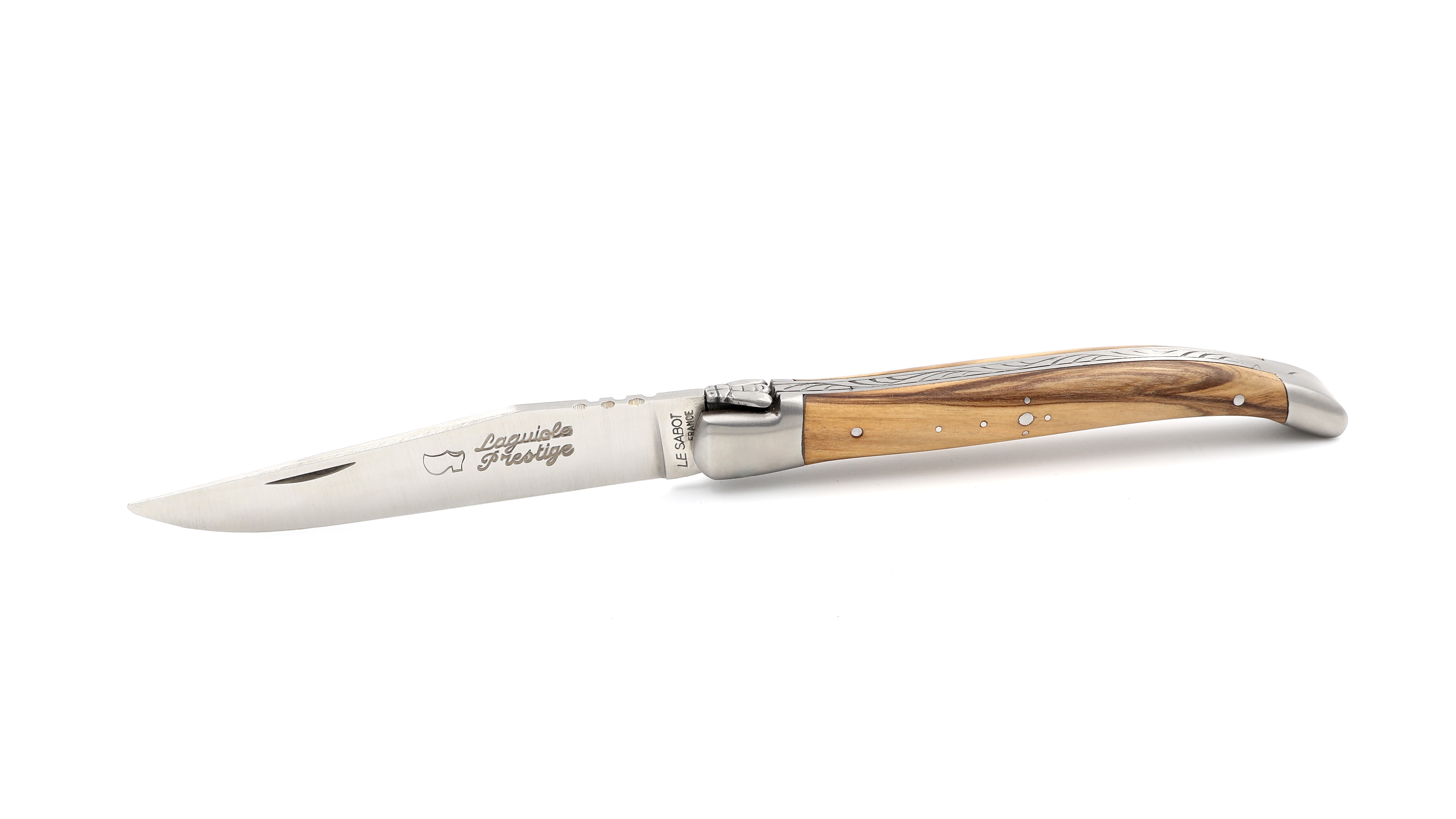 AU SABOT Laguiole knife olive wood 12 cm