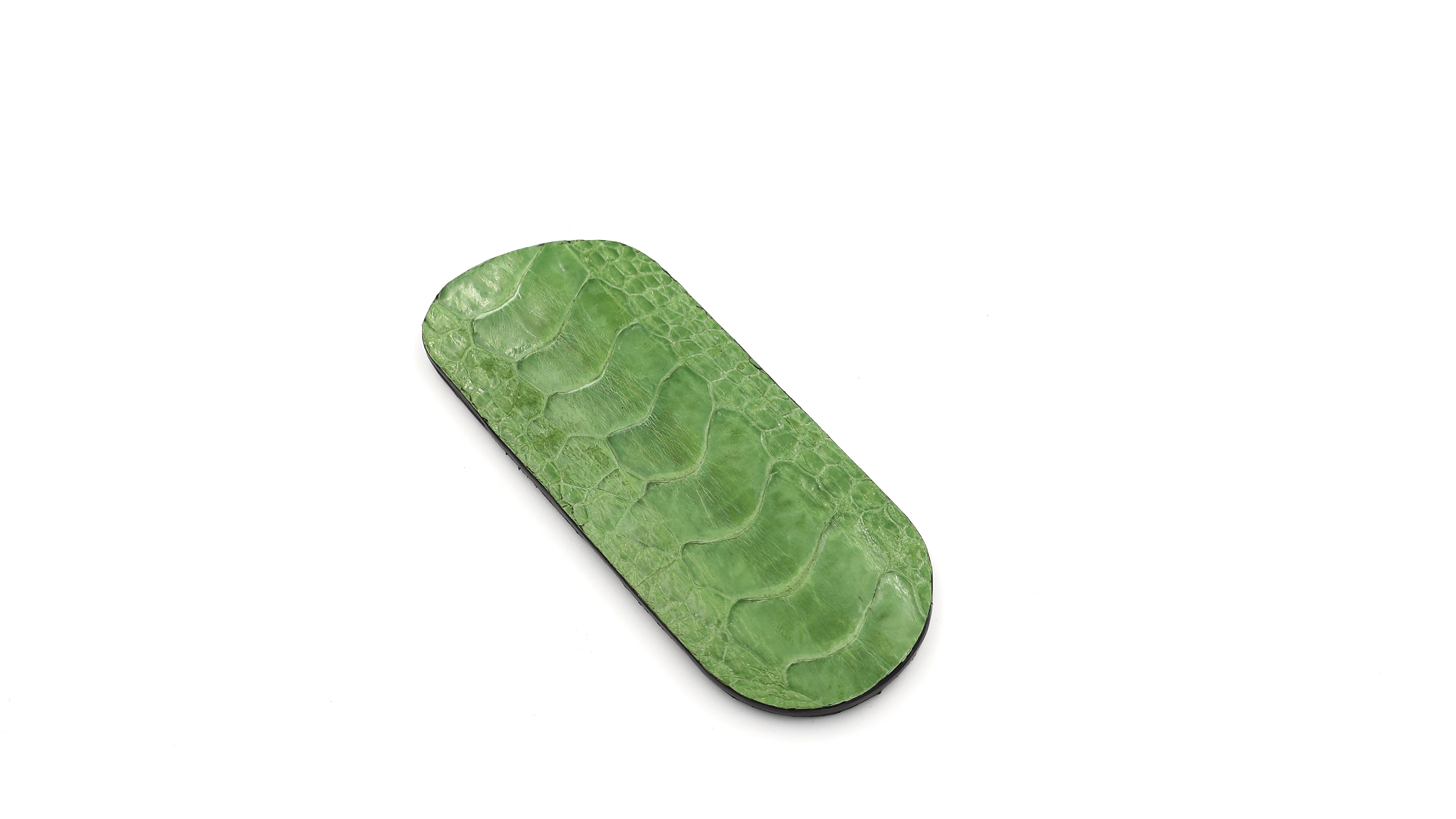 Atelier N°7 Stecketui Straussenbein Leder grün 14 cm      