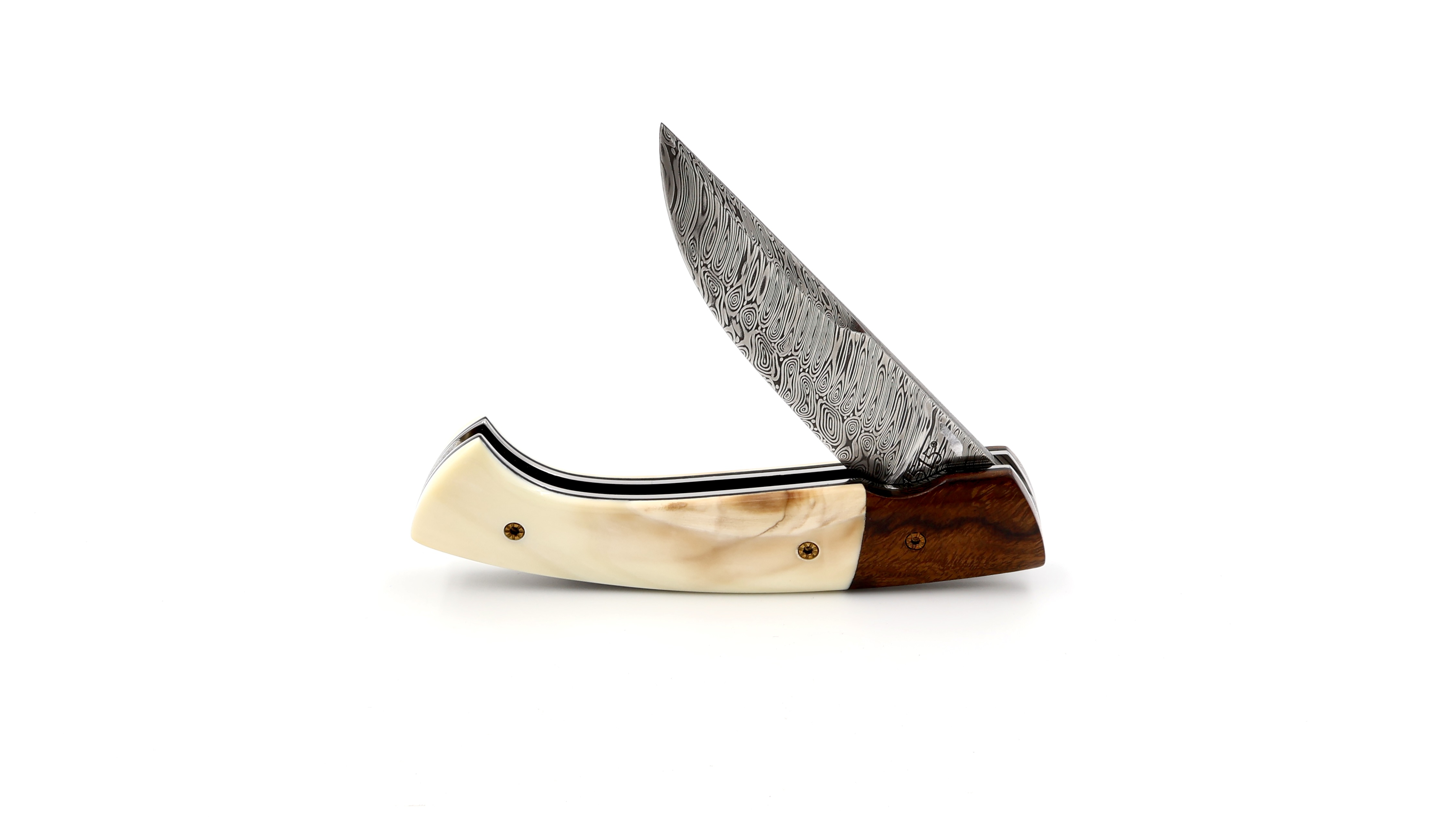 MANU LAPLACE 1515 ironwood/warthog ivory damascus blade