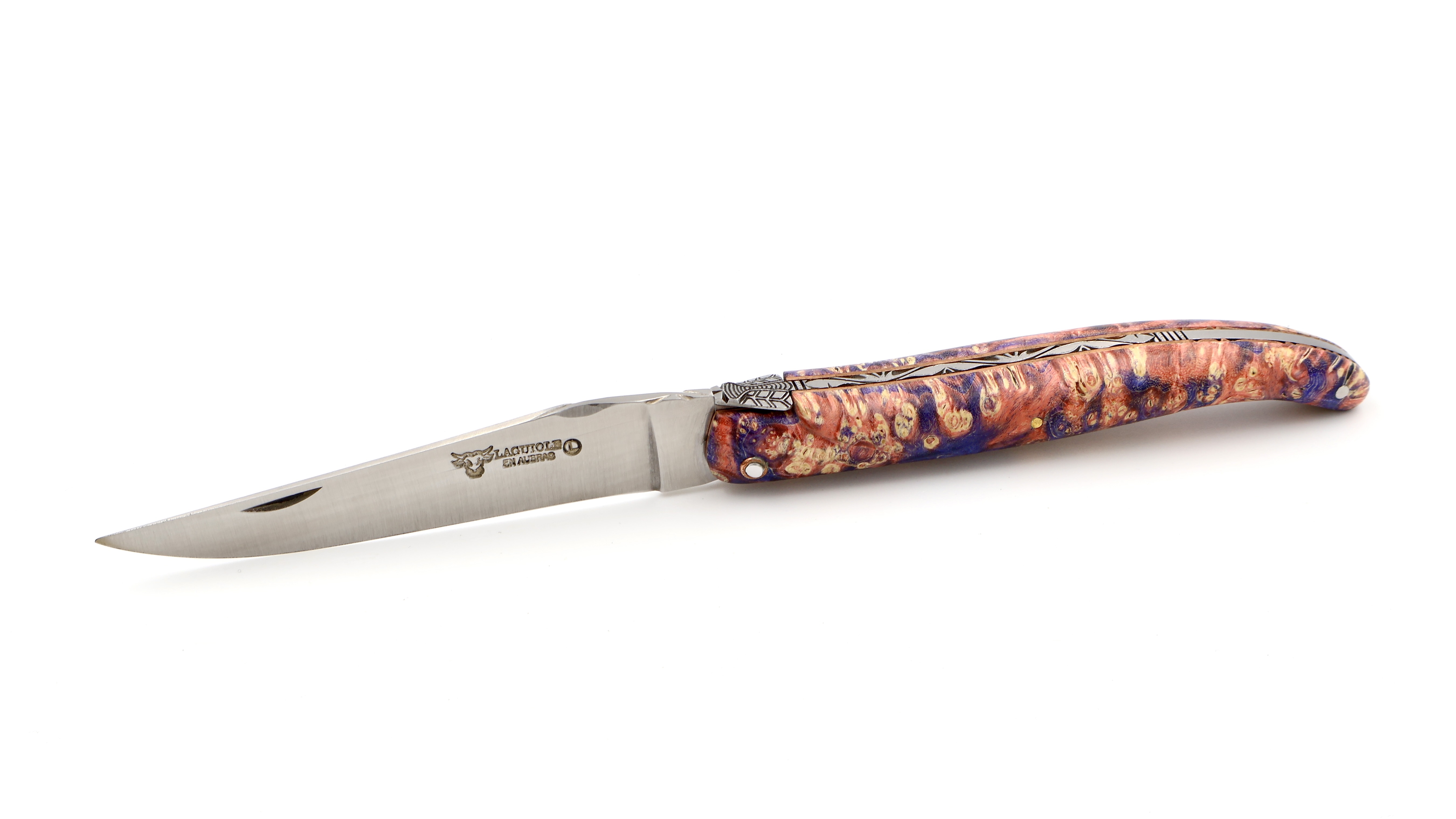 Meisterstück Laguiole en Aubrac Holunder Wurzelholz rosé - Kupferplatinen 12 cm      