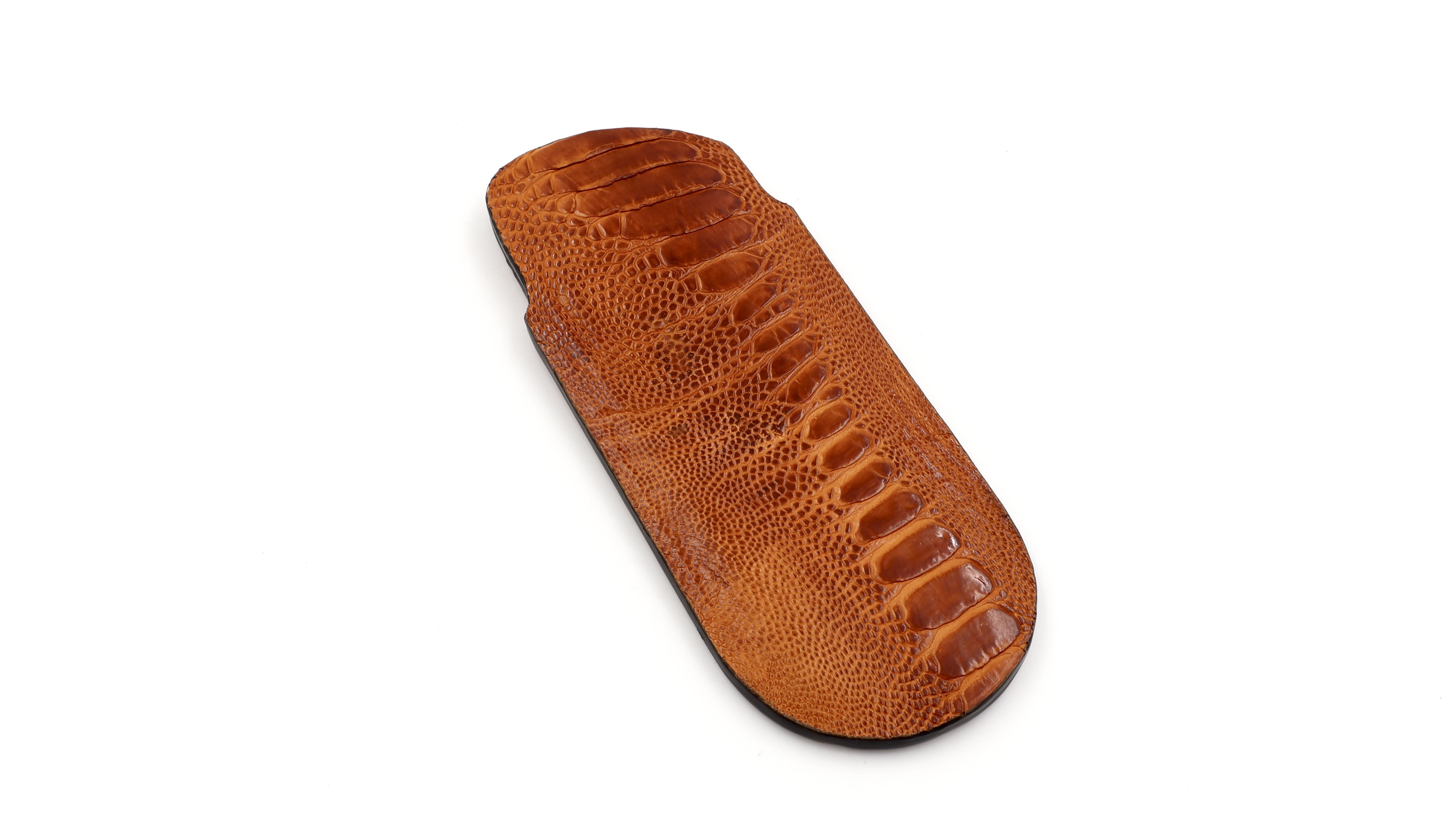 Atelier N°7 Stecketui Straussenbein Leder cognac 14,5 cm  