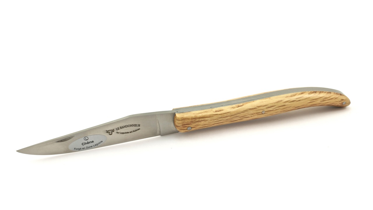 Laguiole en Aubrac Le Randonneur green oak 12 cm