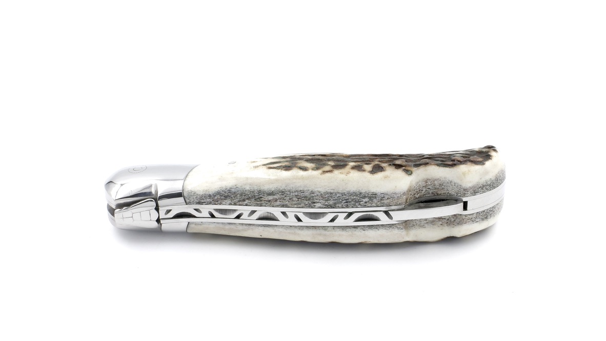 ARBALETE G. David Laguiole hunting knife NATURE stag horn shiny