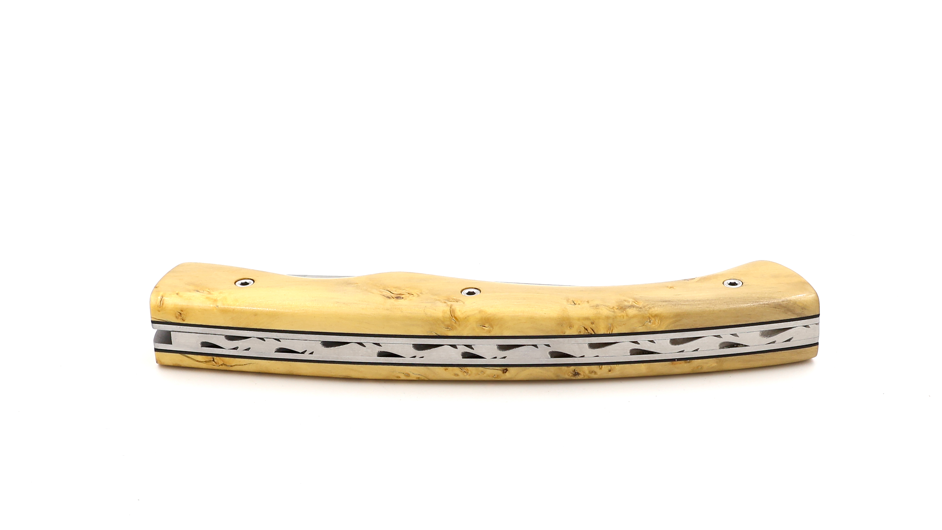 KLEOS folding knife LYKOS boxwood burl iced blade