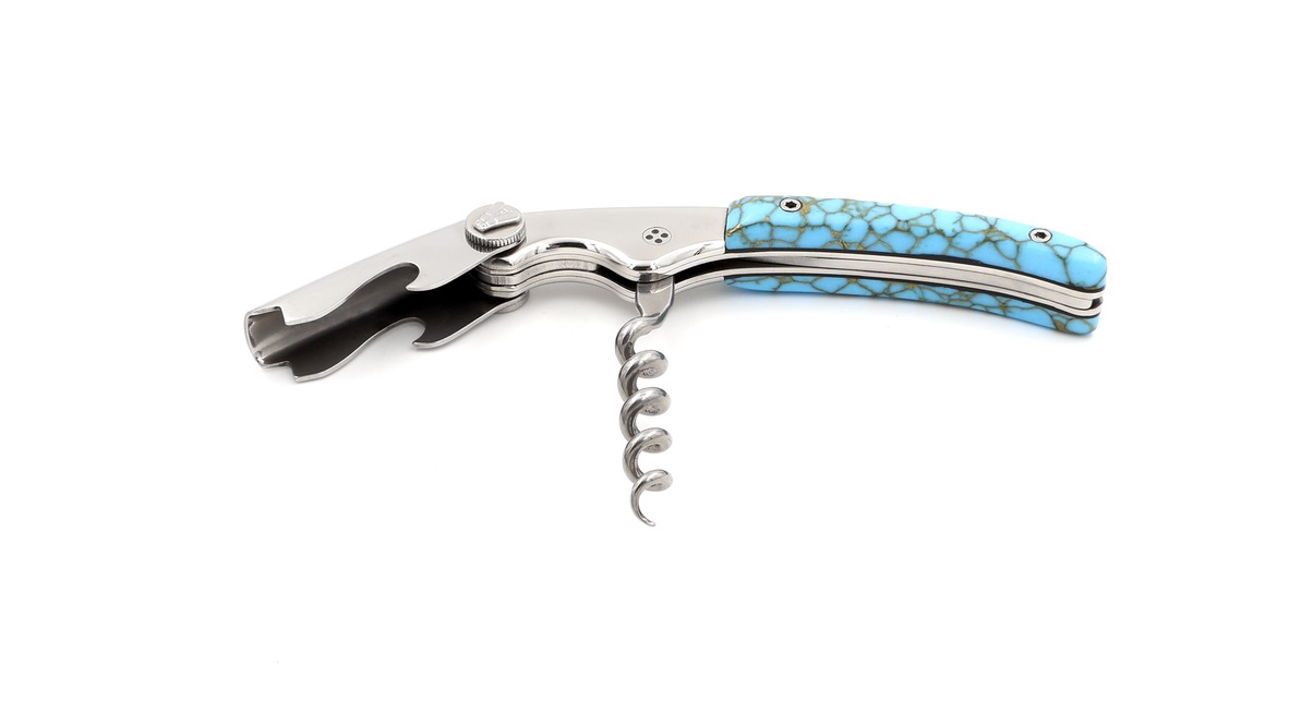 Claude DOZORME CLOS Laguiole Sommeliermesser Türkisstein