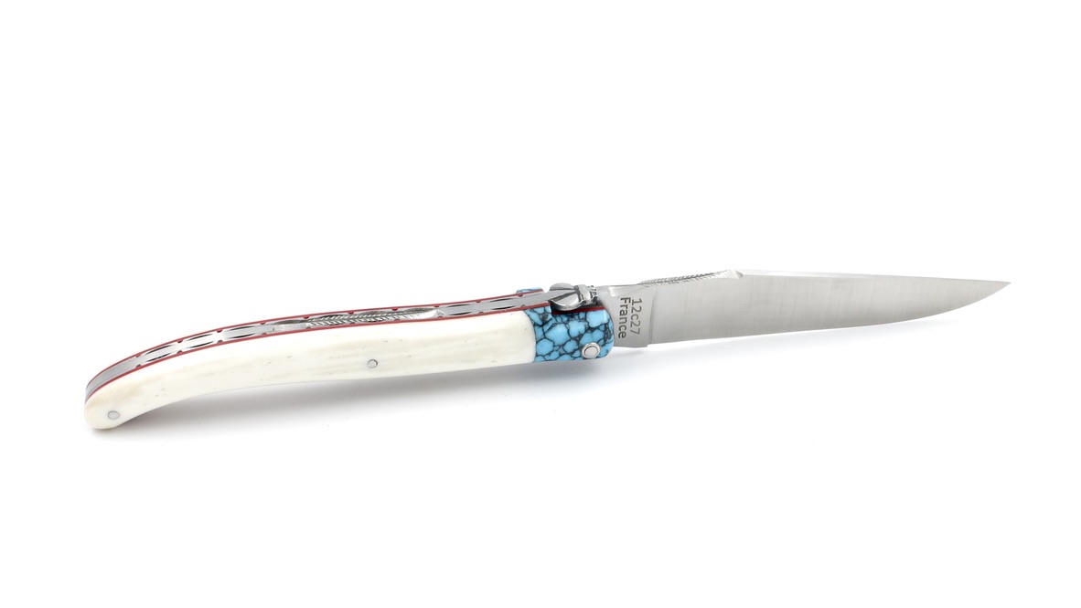 ARBALETE G. David  Laguiole knife türkisstone/ bone 12 cm