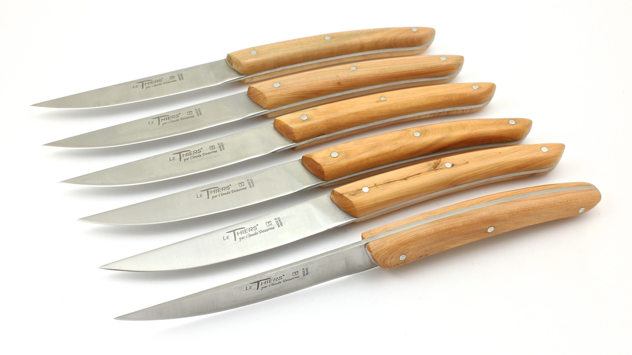 Claude DOZORME Thiers Steakmesser Set 6-tlg. Wacholder