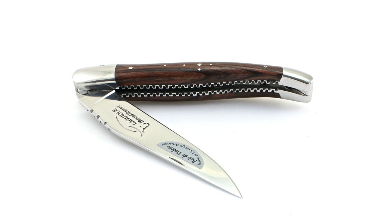 Honoré Durand Laguiole  Doppelplatine Veilchenholz poliert 12 cm
