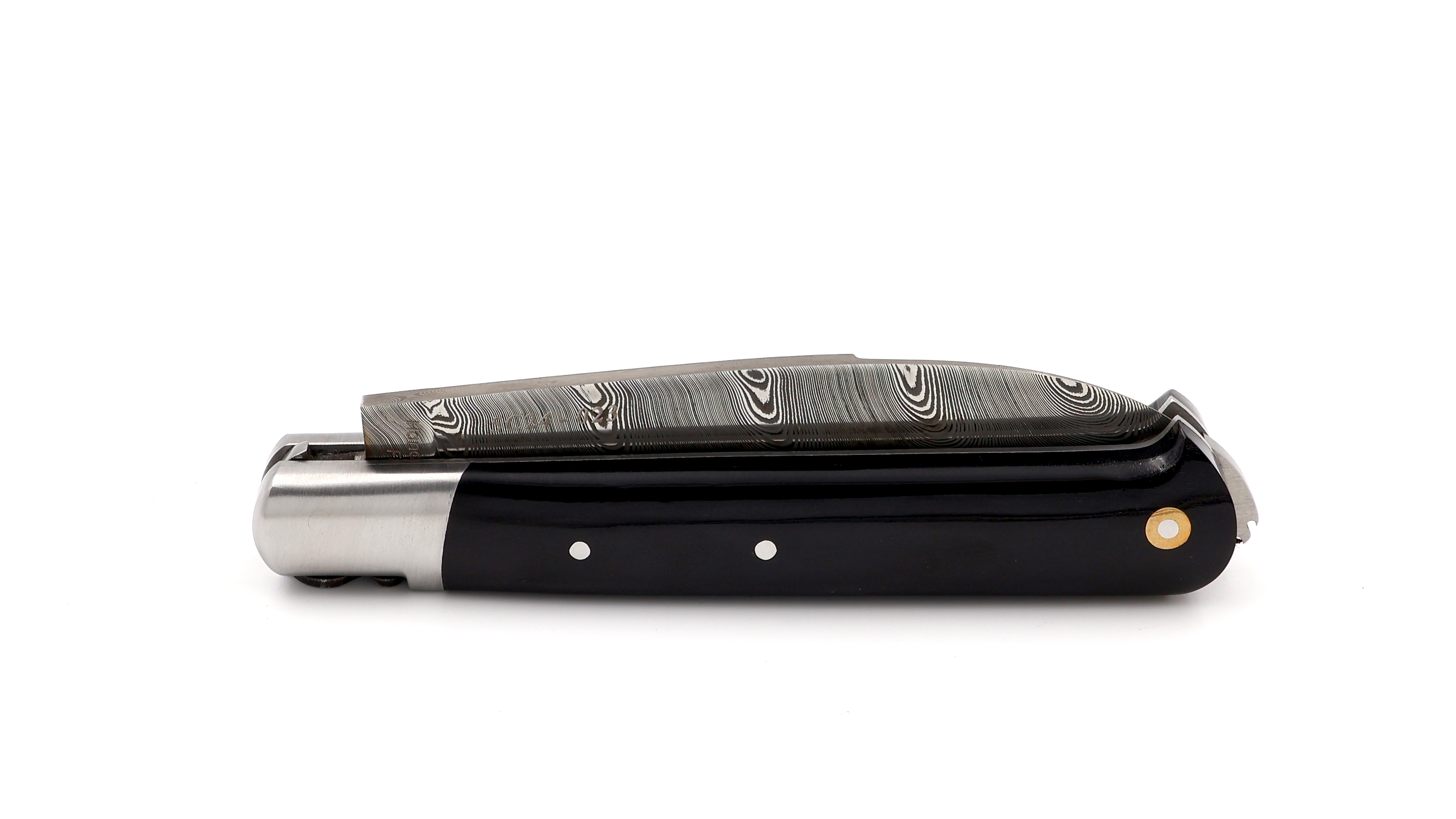 Fontenille Pataud 5 Coqs knife buffalo horn twisted damascus