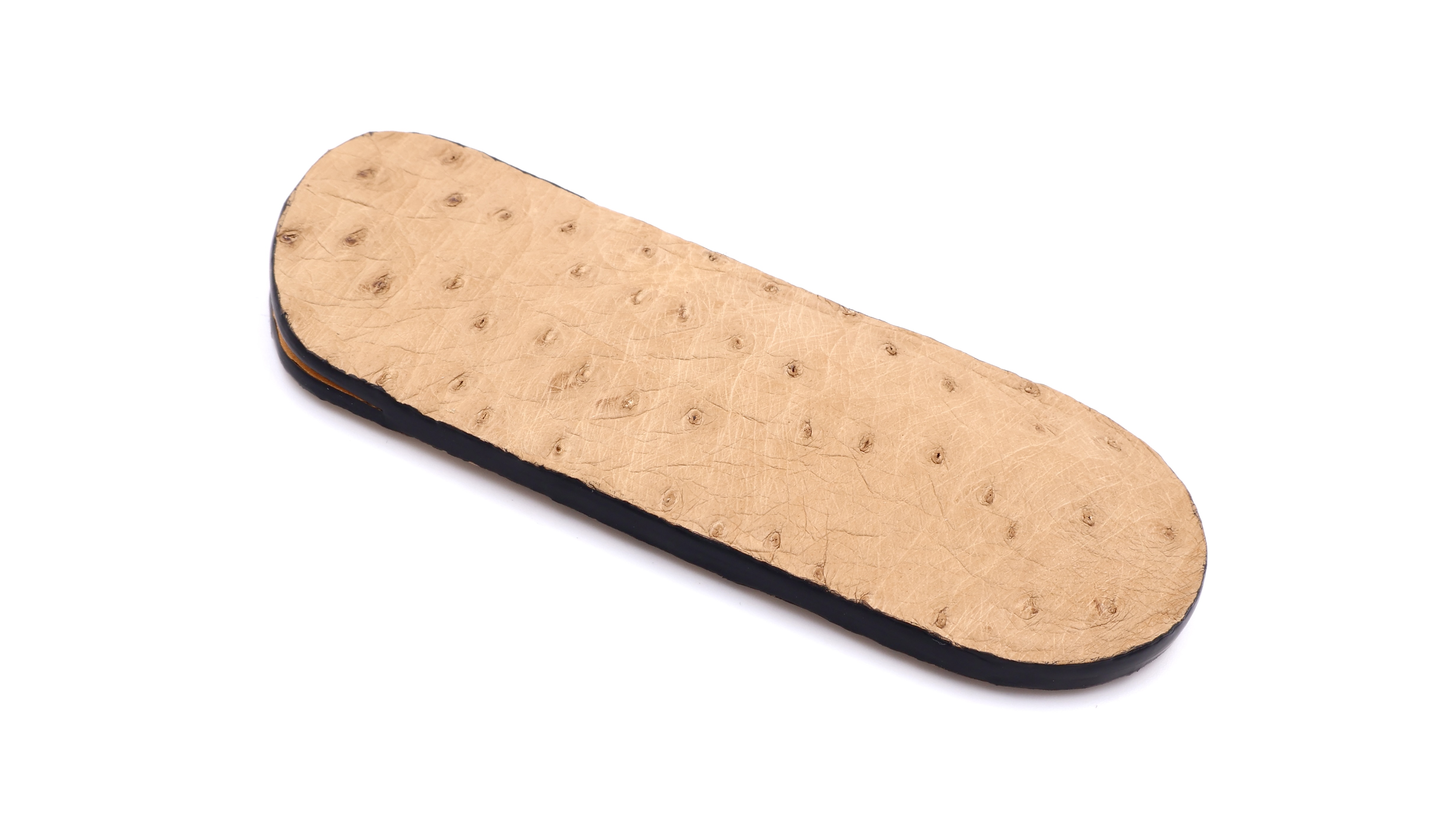 Atelier N°7 ostrich leather beige 14 cm