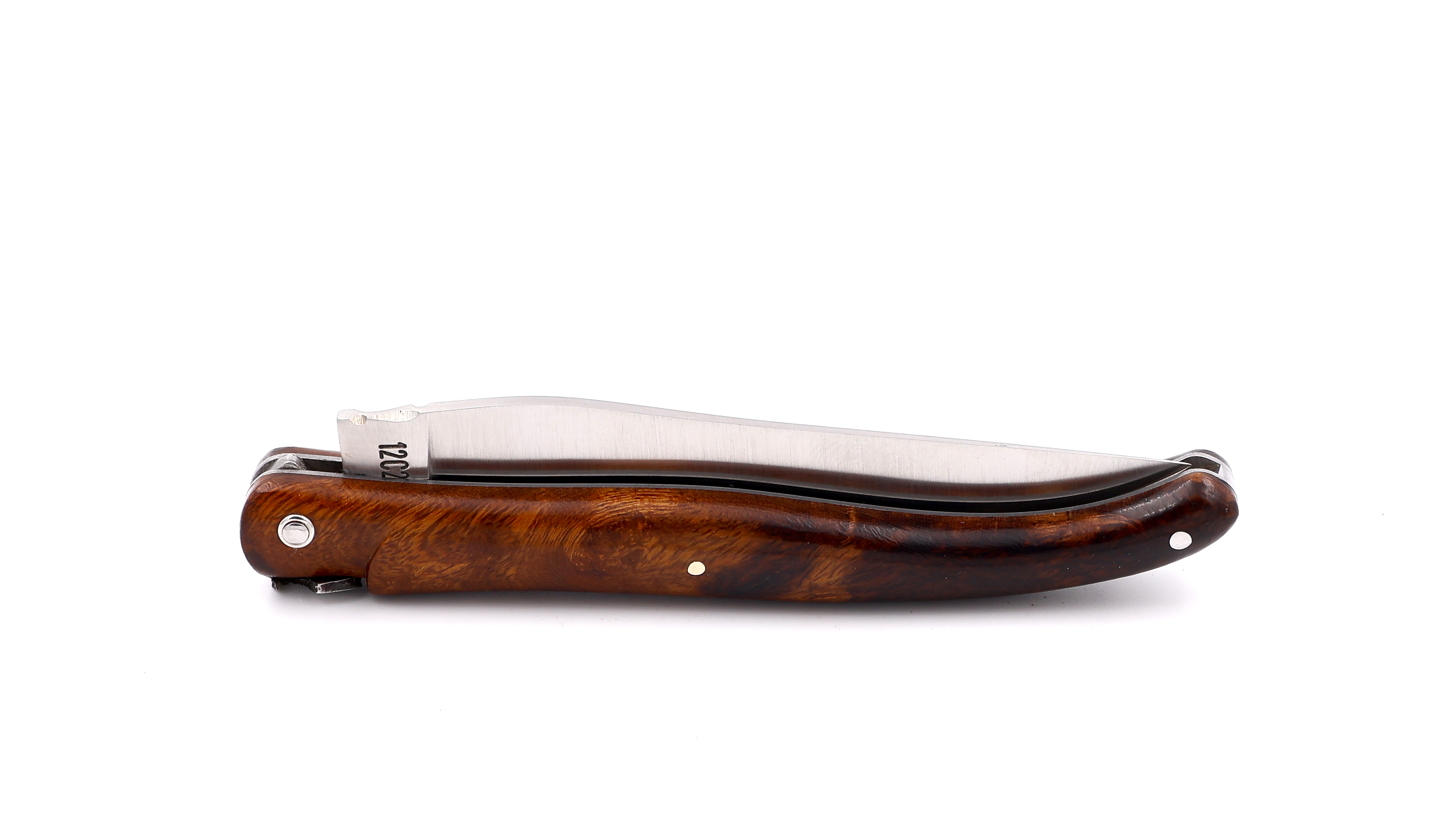 Laguiole en Aubrac Laguiole UNIQUE PIECE  ironwood burlwood 12 cm