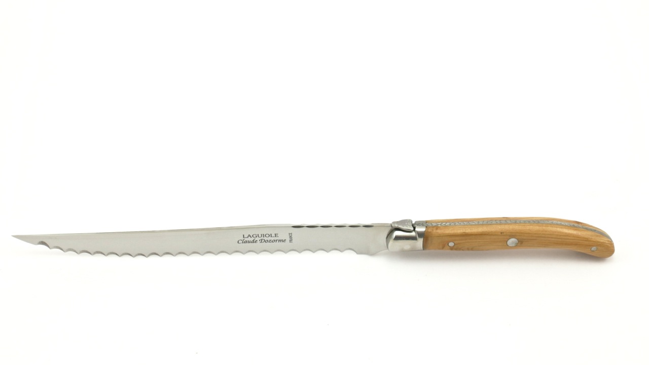 Claude DOZORME Laguiole Brotmesser Wacholder 20,5 cm