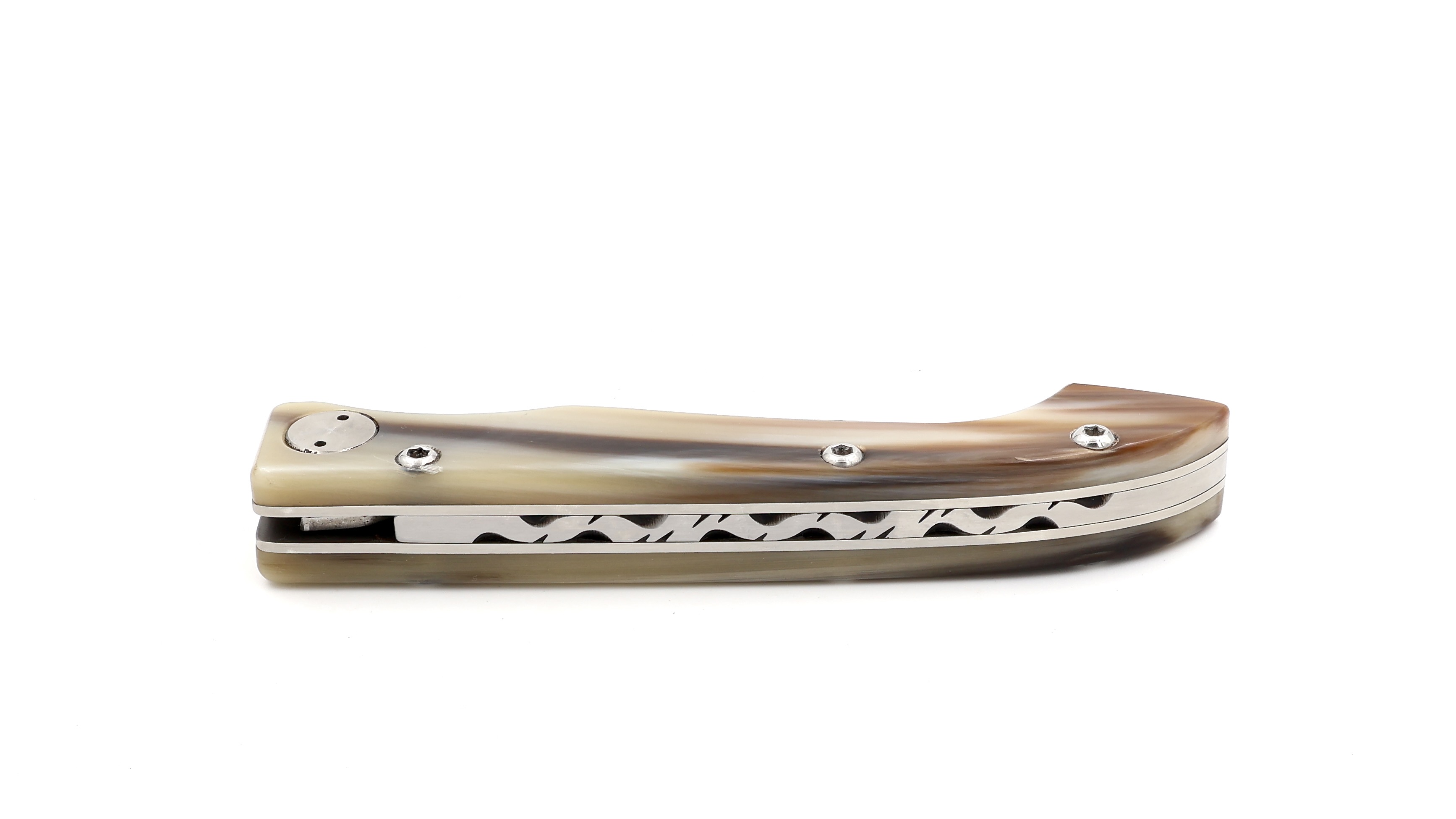 Claude DOZORME Pilgermesser Capucin Compostelle Hornspitze Damastklinge 