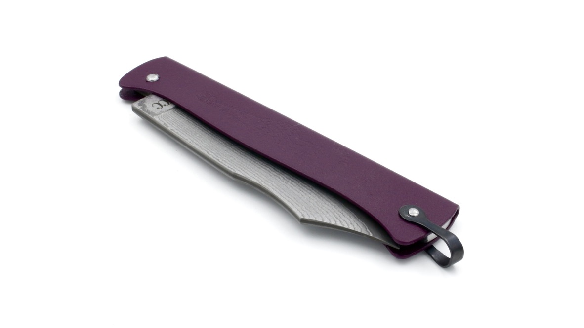 Cognet DOUK-DOUK knife 11 cm TAKEFU VG10 damascus aubergine