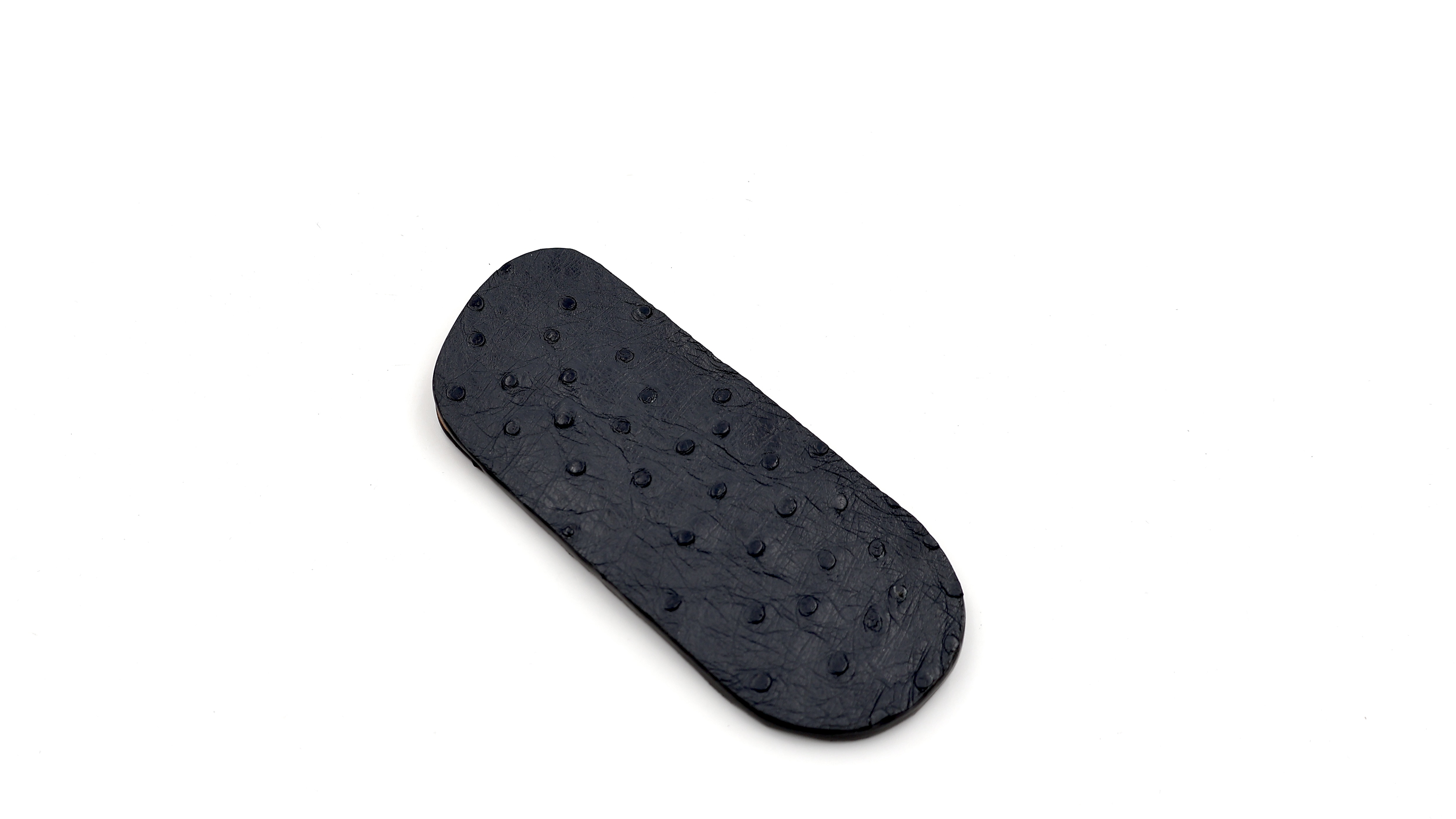 Atelier N°7 Stecketui Straussenleder dunkles blaugrau 14 cm   