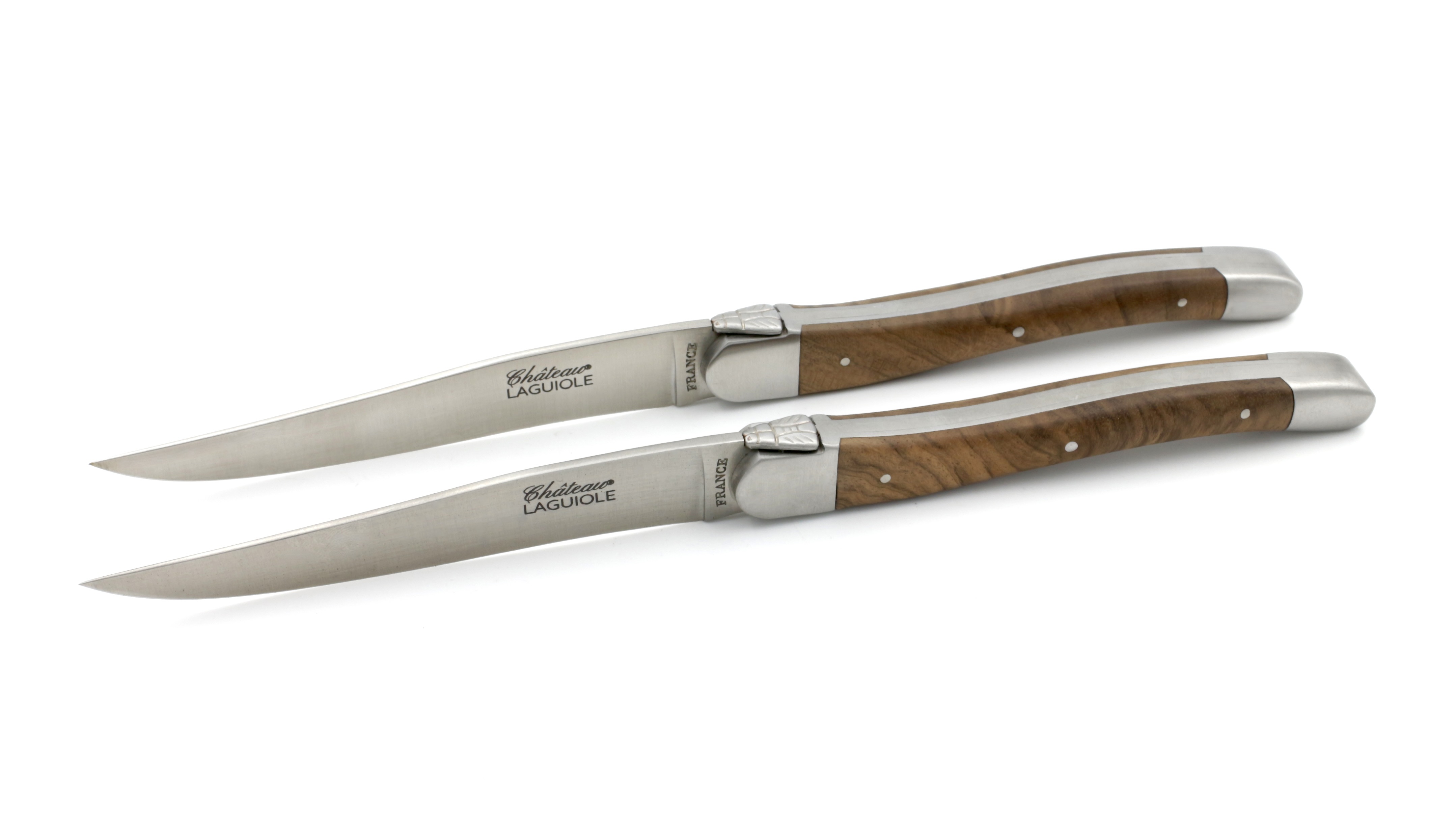Château Laguiole Signature Steakknives walnut set of two