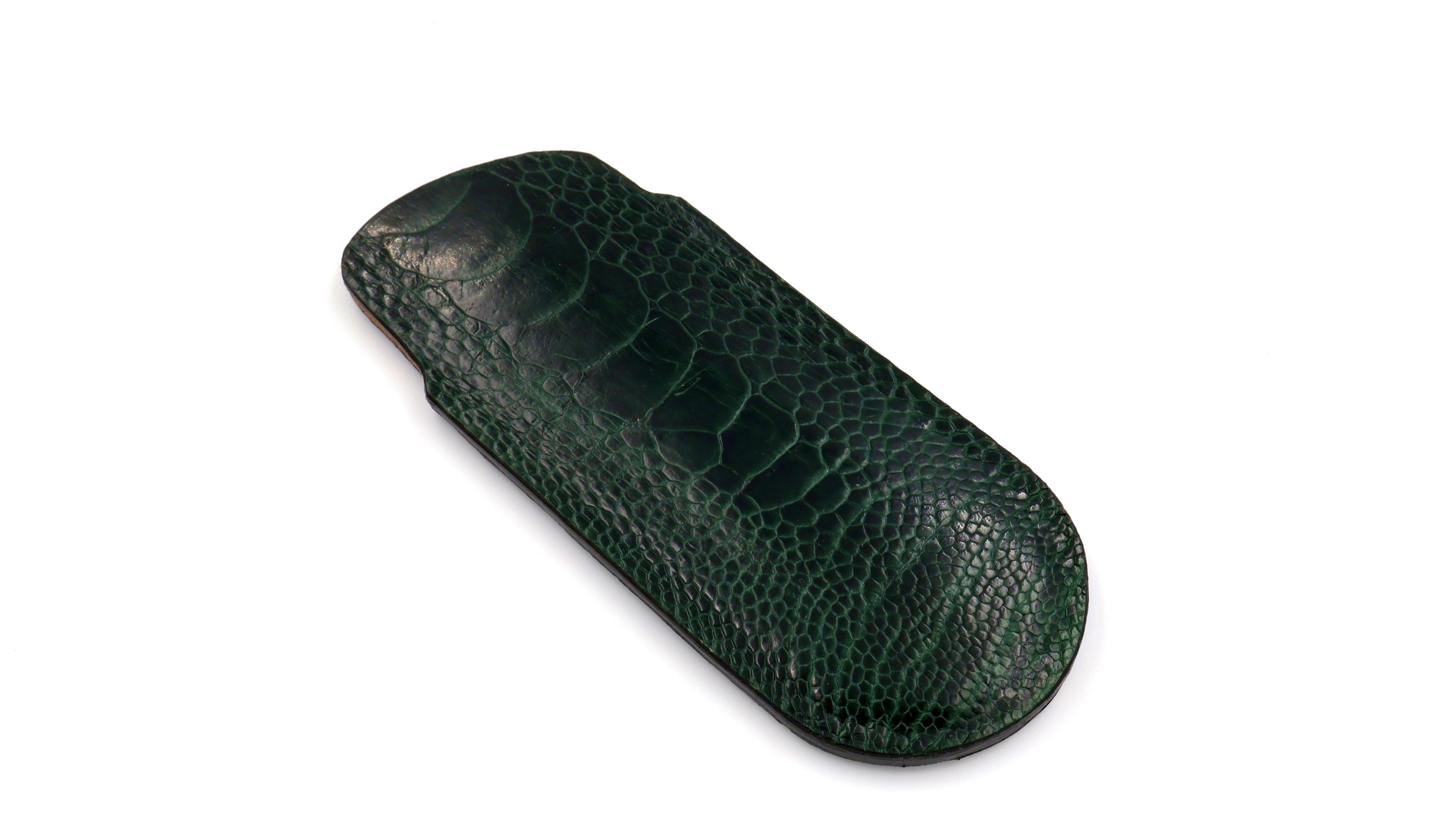 Atelier N°7 Stecketui Straussenbein Leder dunkelgrün 14,5 cm  