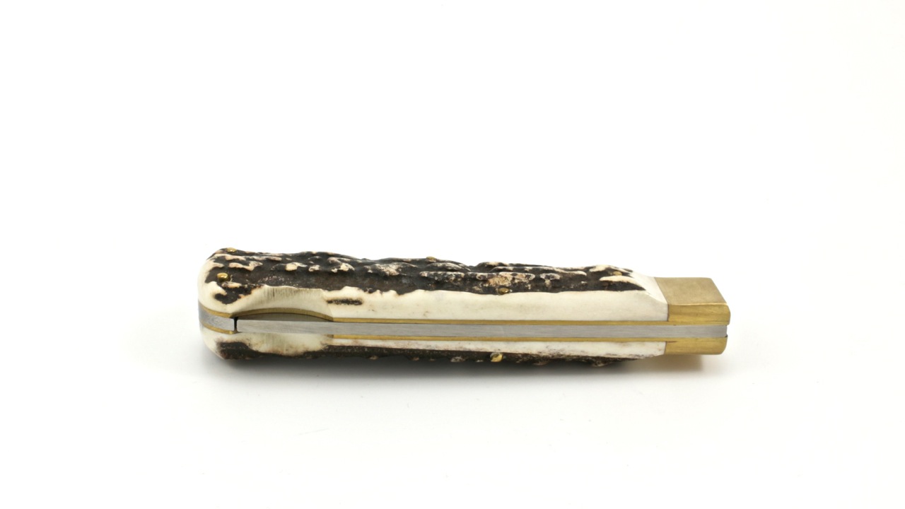 OTTER pocket knife 07 unlocking mechanism staghorn