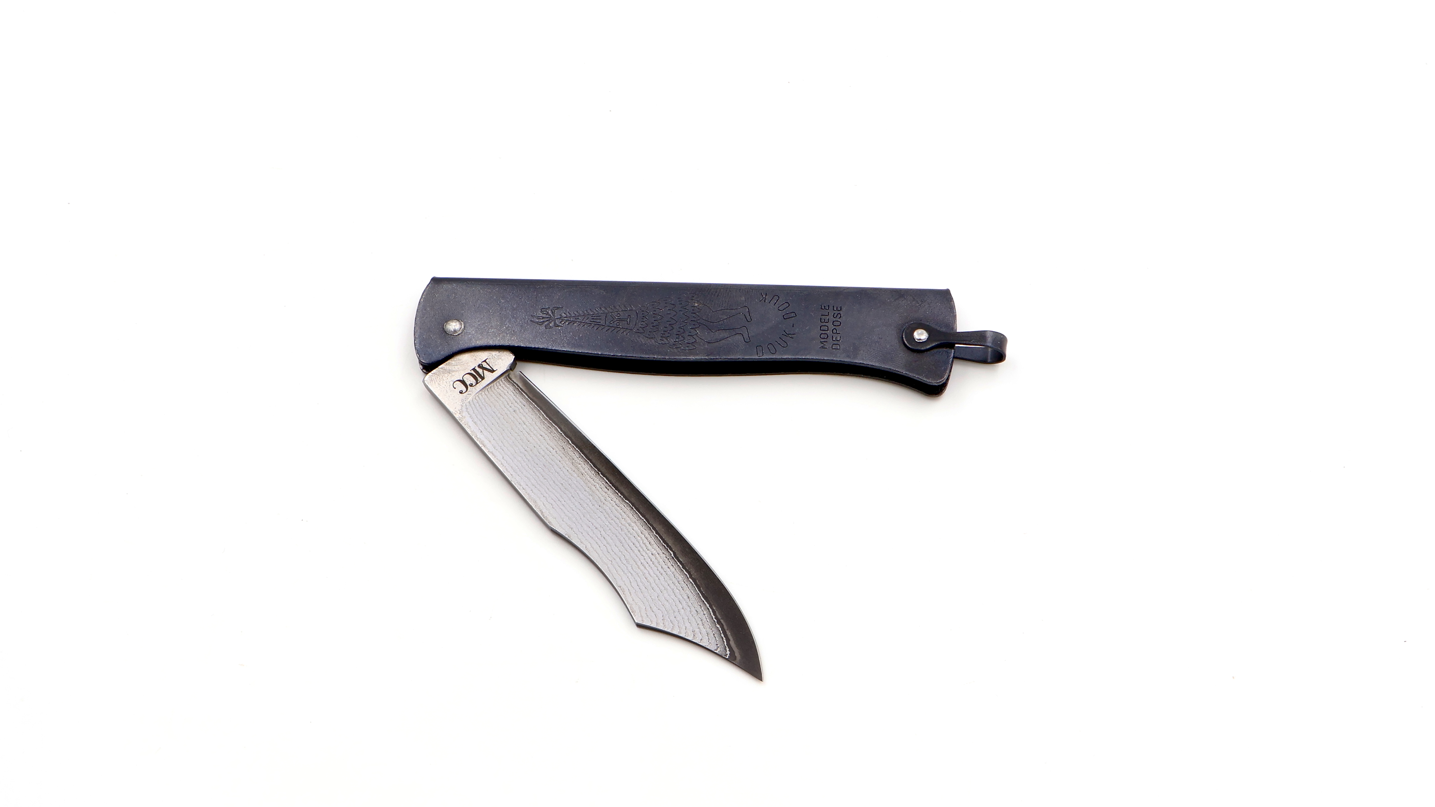 Cognet DOUK-DOUK knife 11 cm TAKEFU VG10 damascus burnished black