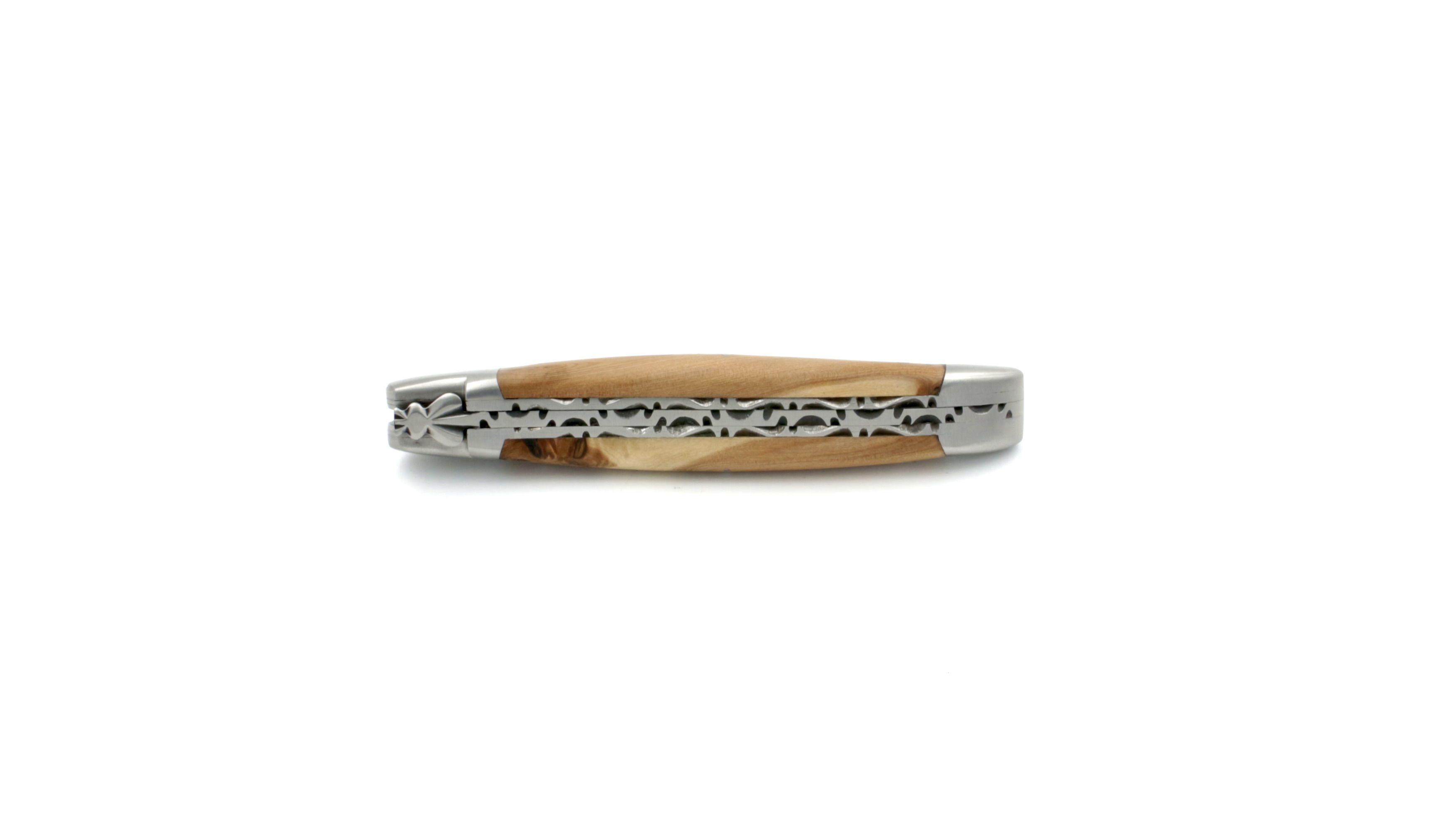 Honoré Durand Laguiole knife Prestige doubleplates Brut de Forge Juniper 12 cm
