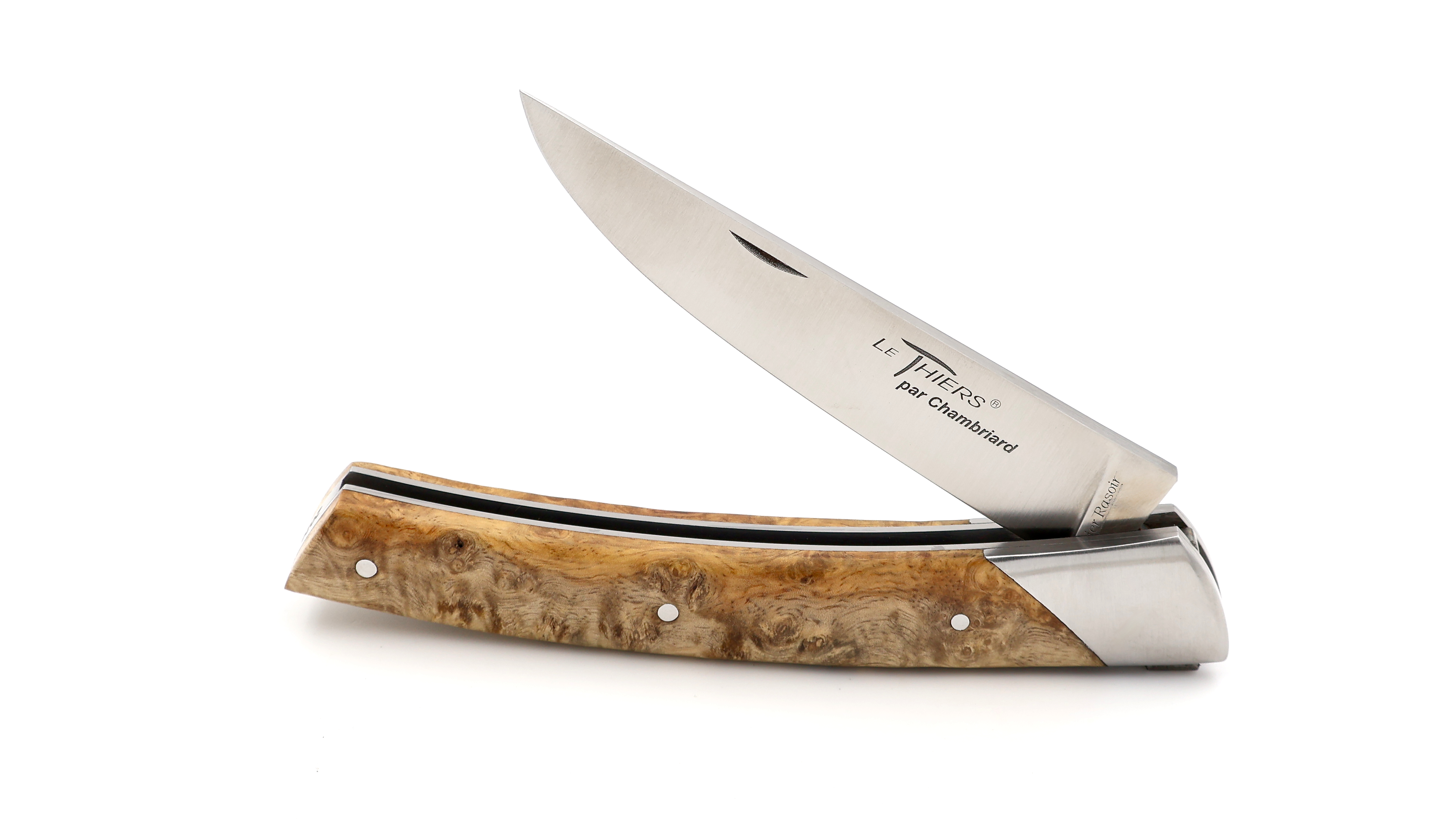 Chambriard Thiers knife COMPAGNON amboina burl