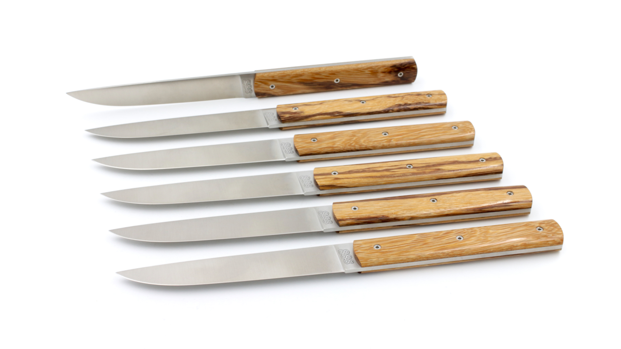 PERCEVAL 888 Steak knives Set of 6 serpent wood