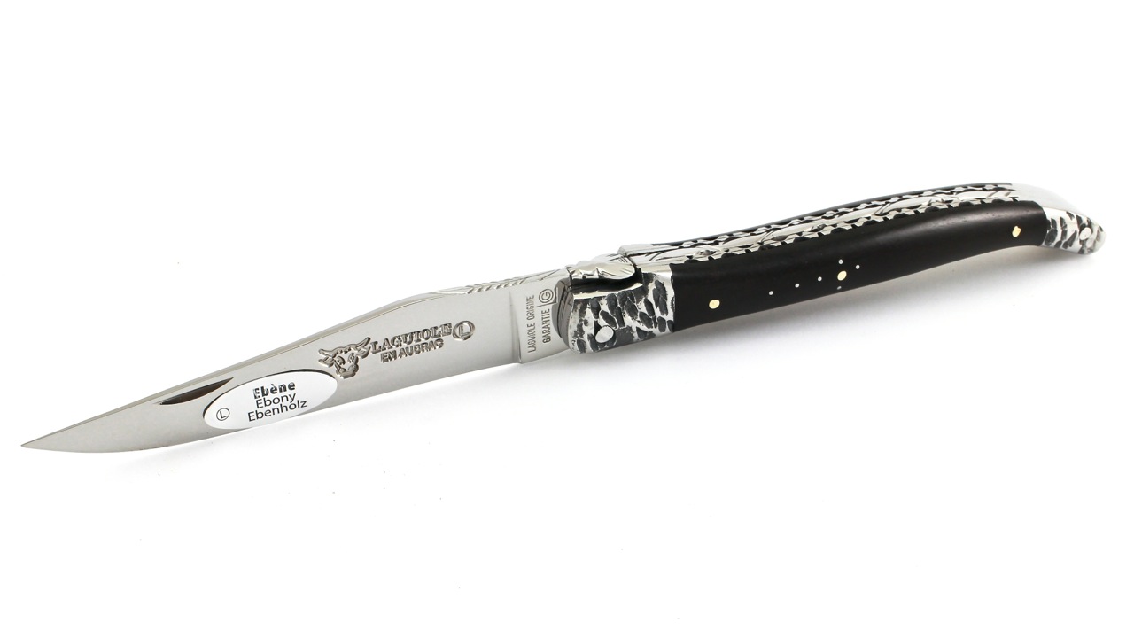 Laguiole en Aubrac Laguiole Messer 12 cm gehämmerte Mitres Doppelplatinen