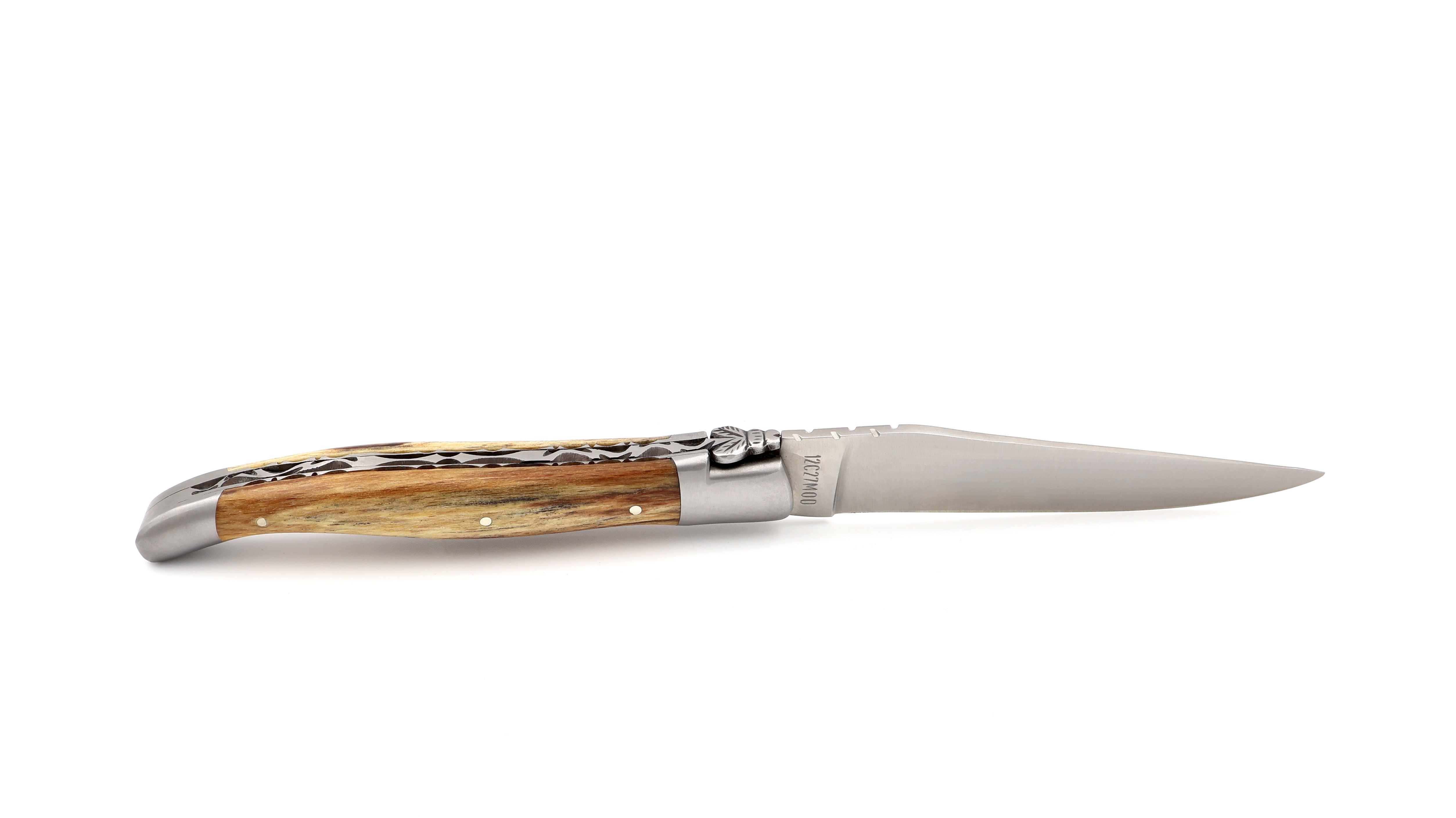 Laguiole en Aubrac  guillochierte Platine Aubrac Holz 12 cm