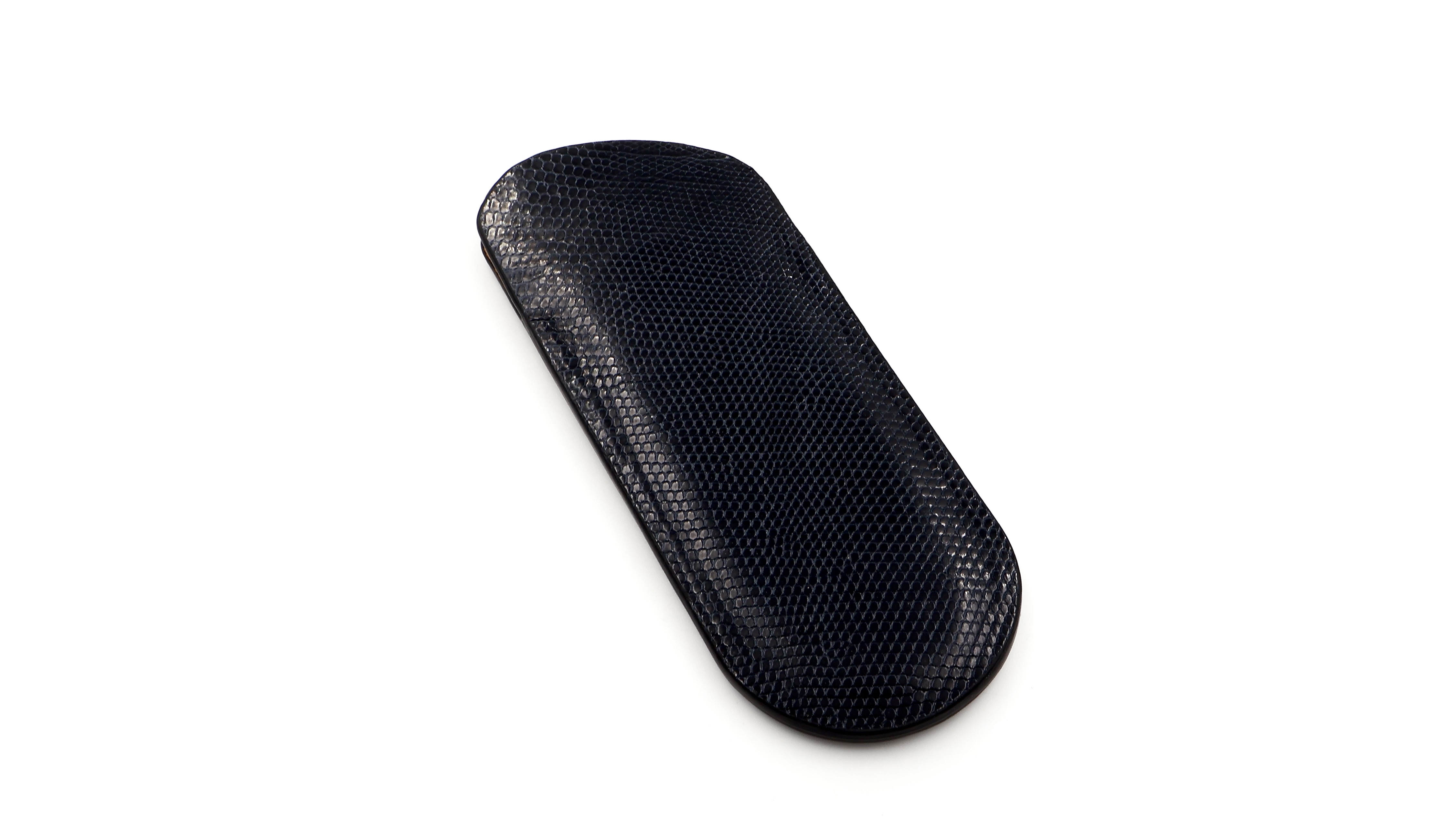 Atelier N°7 Stecketui Echsenleder schwarz 14 cm    