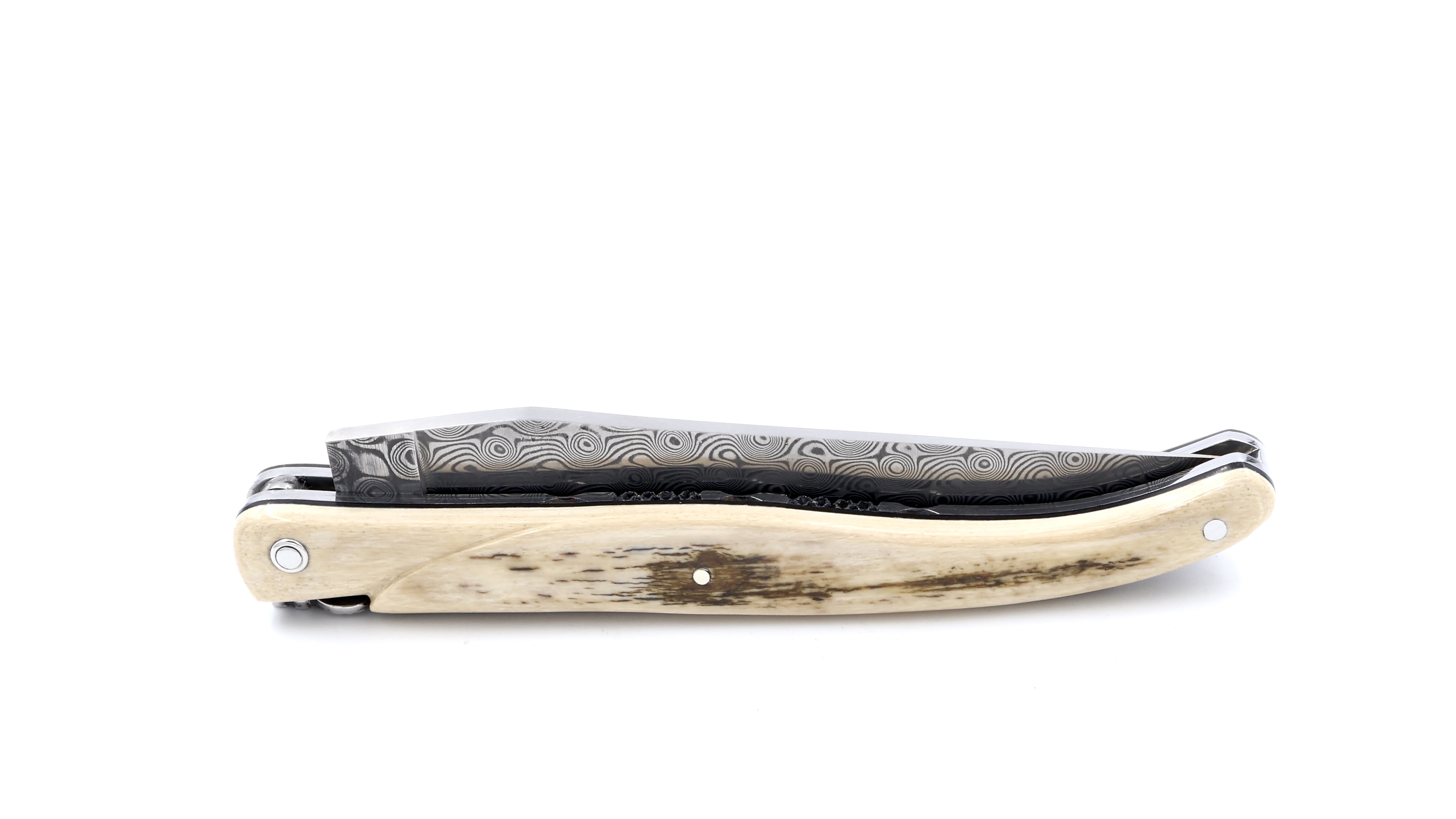 Laguiole en Aubrac  DSC®  Rosendamast Mammutelfenbeinkruste massiv Doppelplatine 12 cm 
