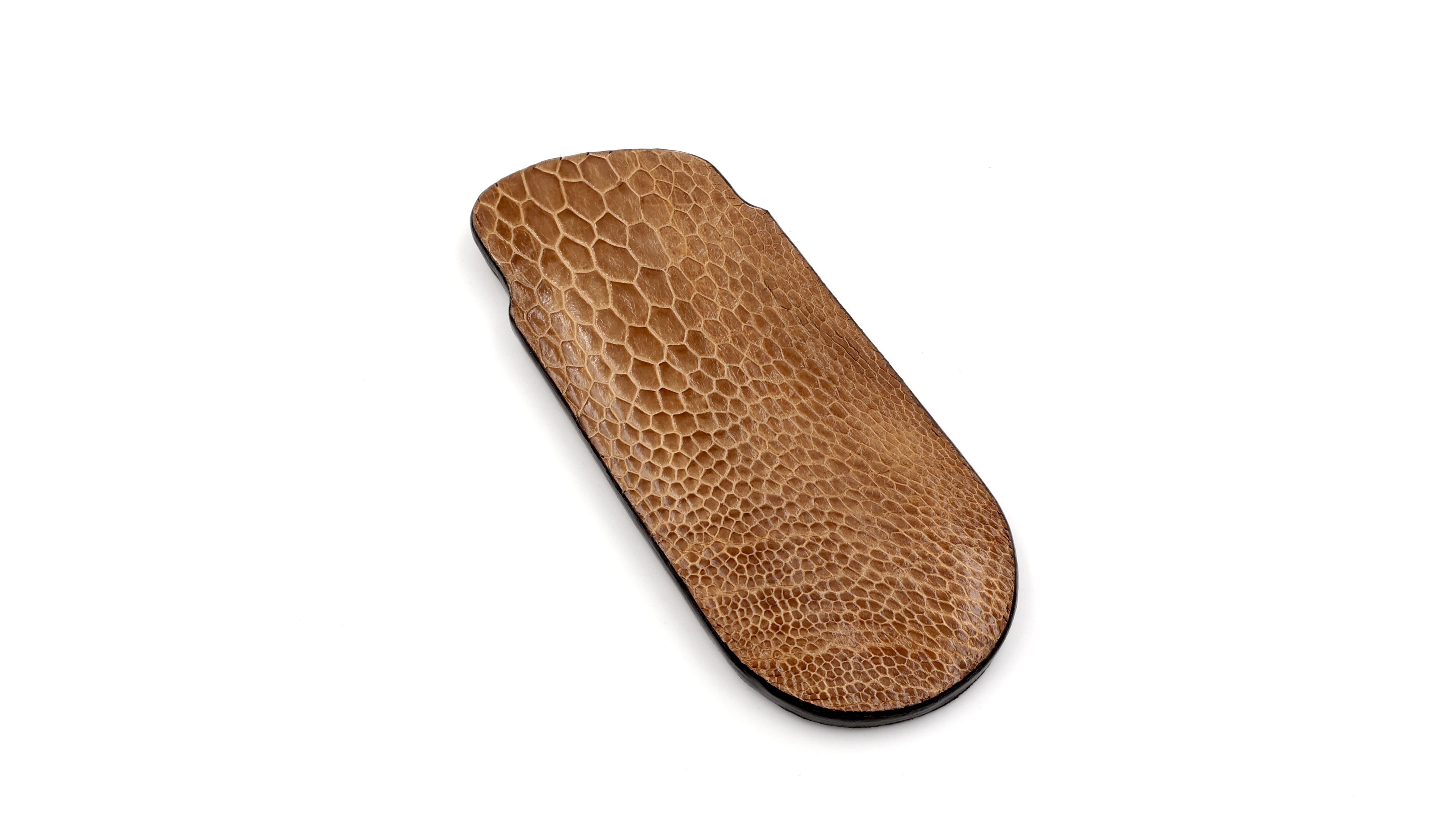 Atelier N°7 Stecketui Straussenbein Leder hellbraun 14,5 cm  