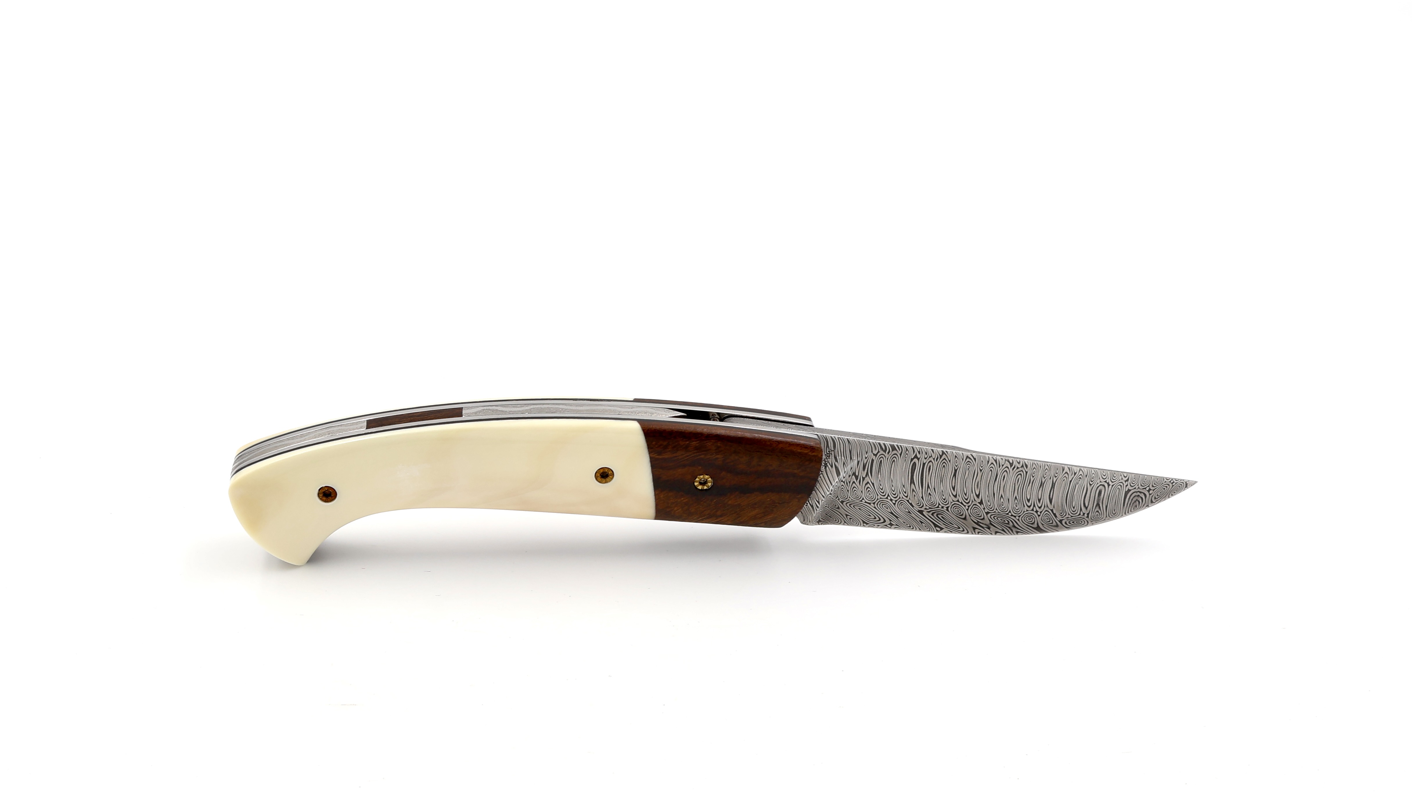 MANU LAPLACE 1515 ironwood/warthog ivory damascus blade