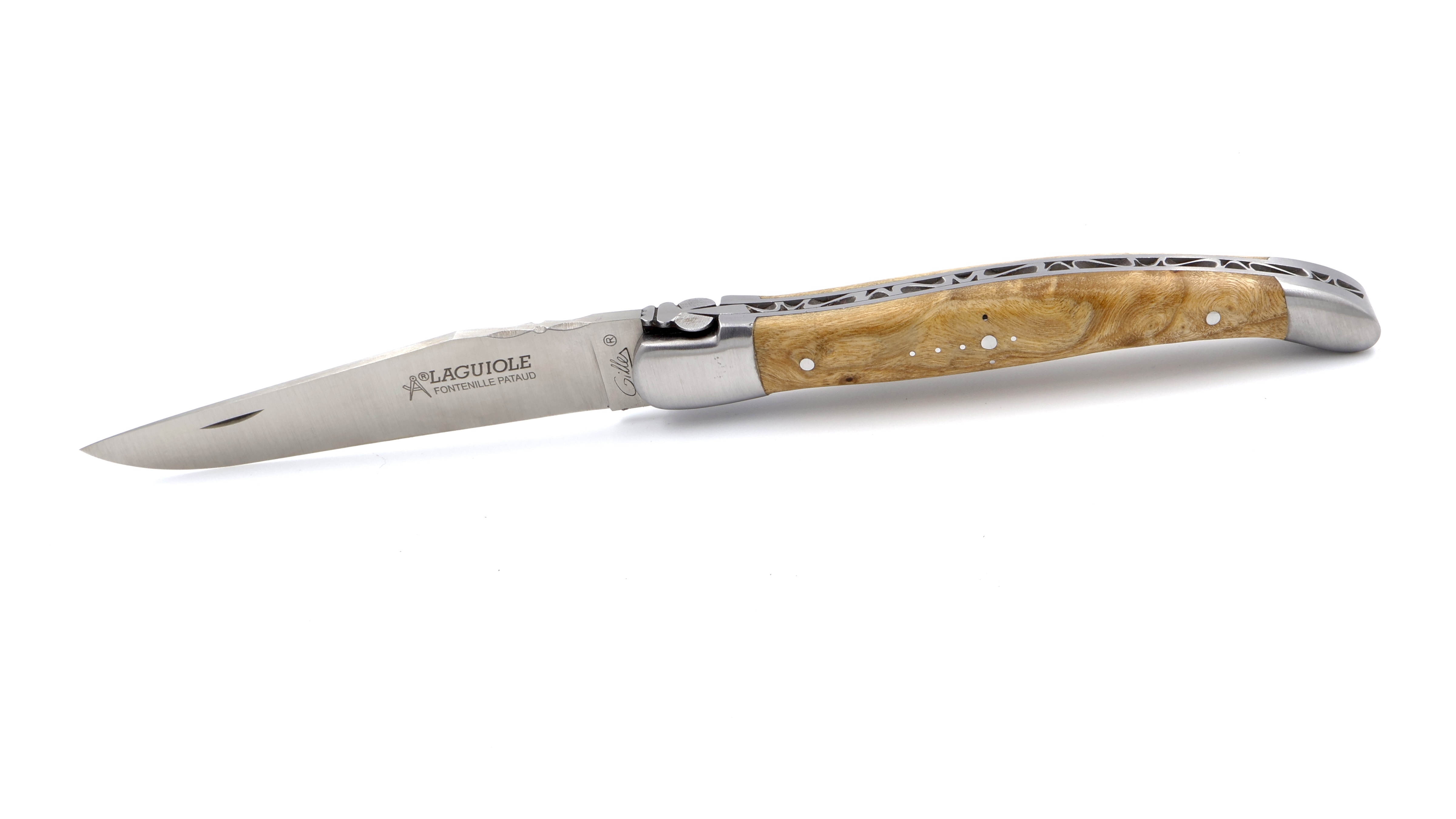 Fontenille Pataud Laguiole Messer traditionell Pappel Wurzelholz 12 cm  Fontenille Pataud Laguiole Messer traditionell Pappel Wurzelholz 12 cm